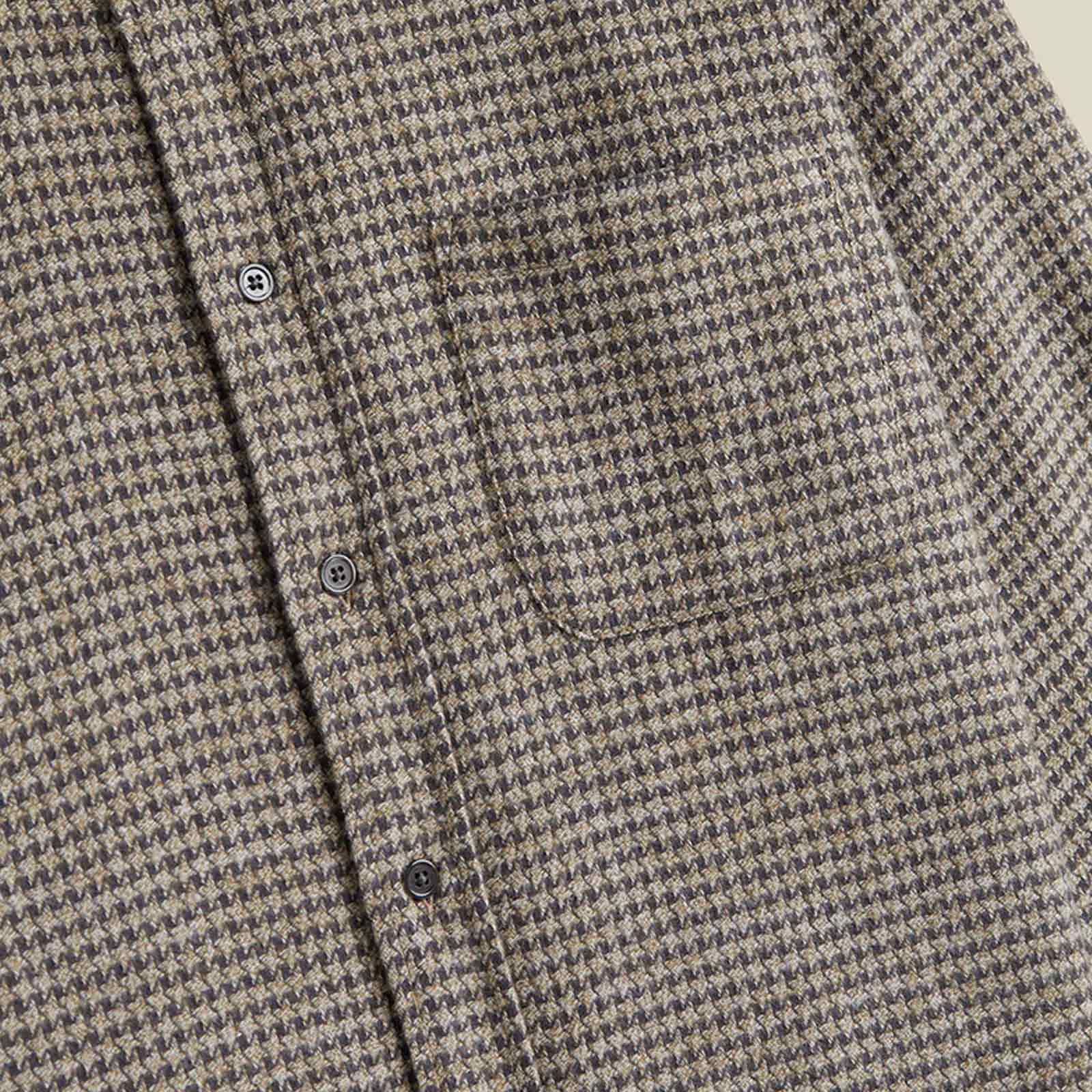 Abstract Pied Poule Flannel Shirt charcoal - Image 3