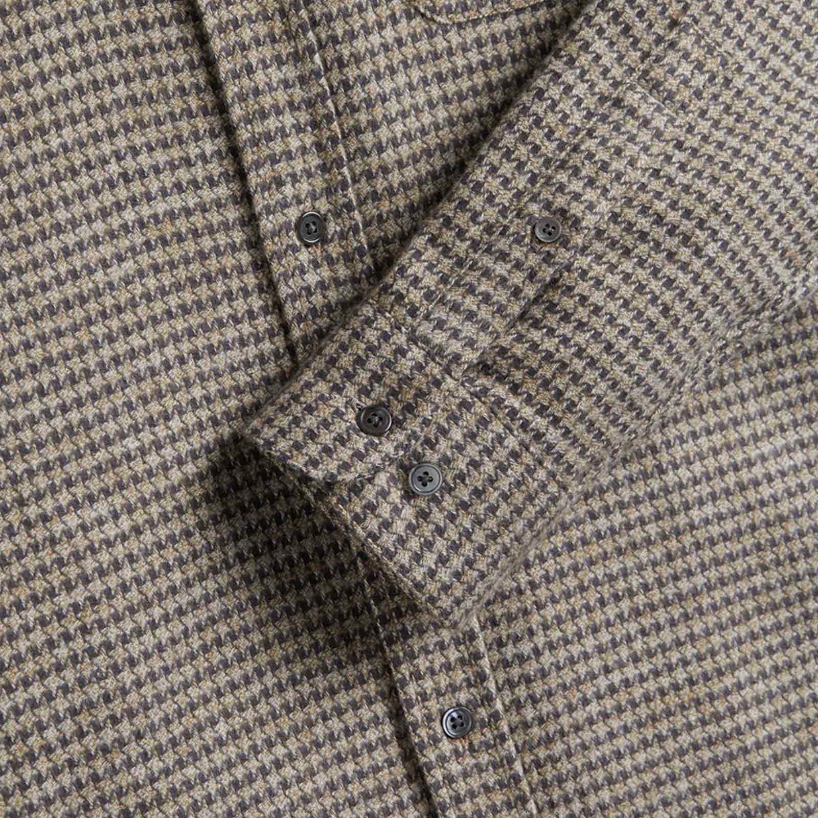 Abstract Pied Poule Flannel Shirt charcoal - Image 4