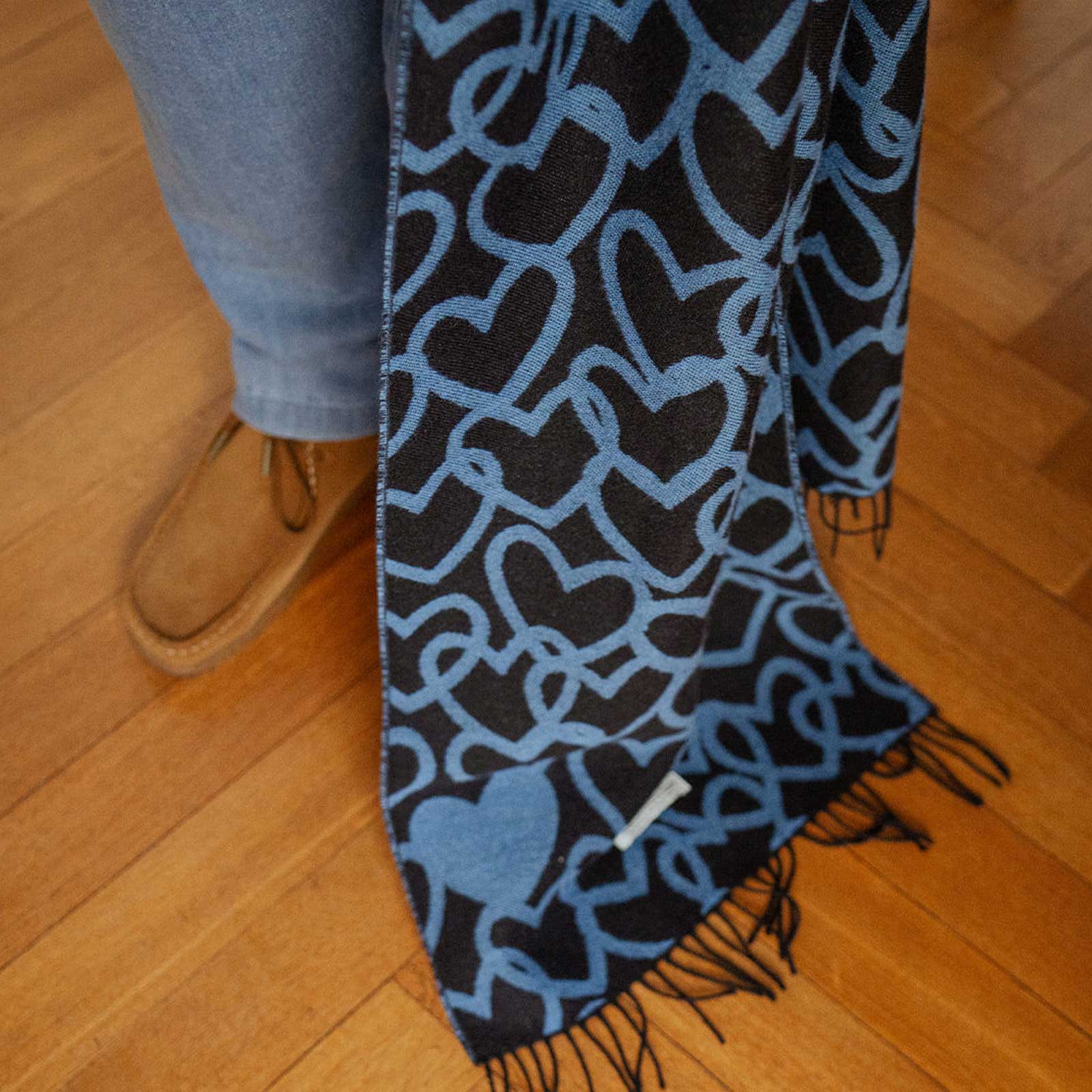 Affection Knit Scarf black/blue - Image 2