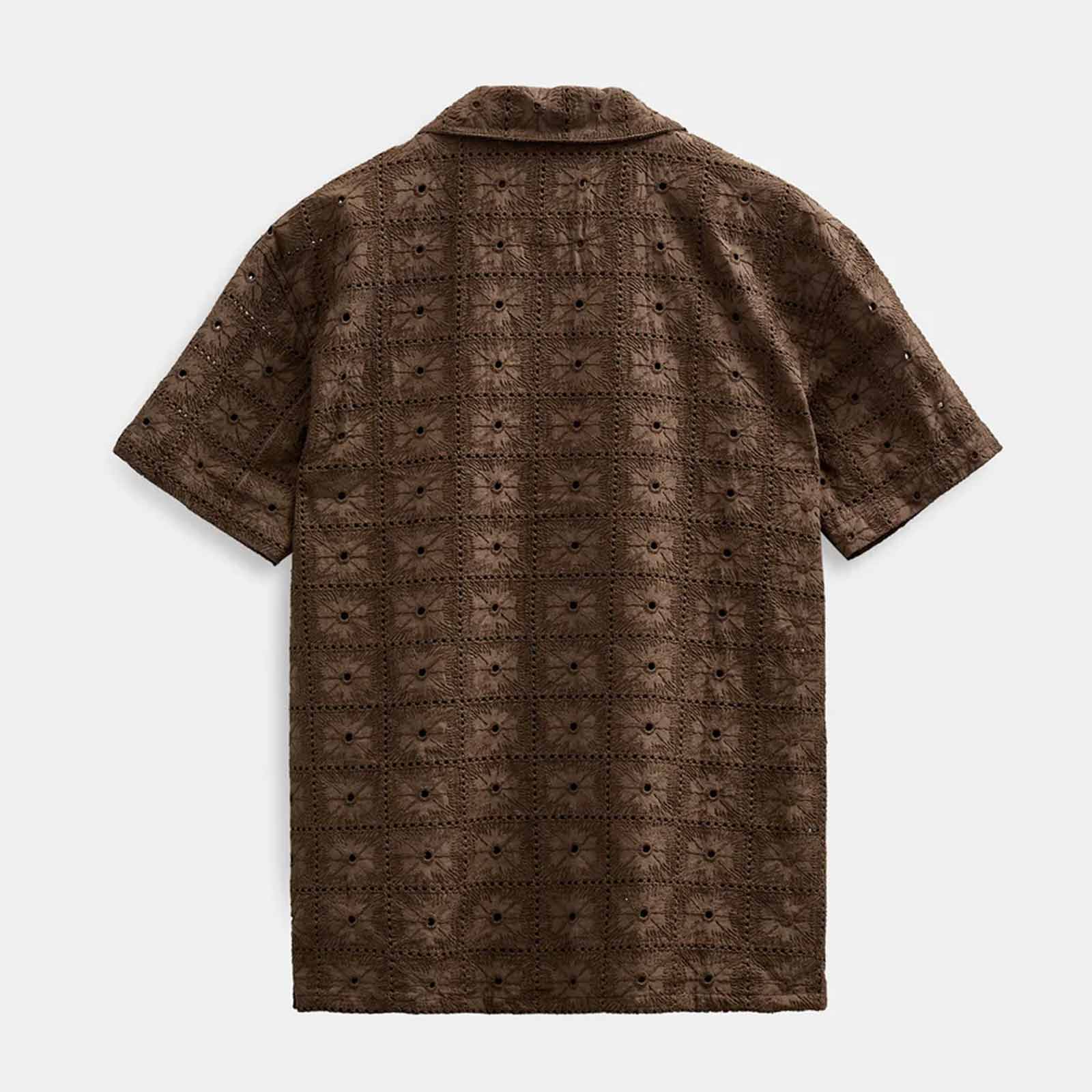 Akleander Lace EMB S/S Shirt teak - Image 2