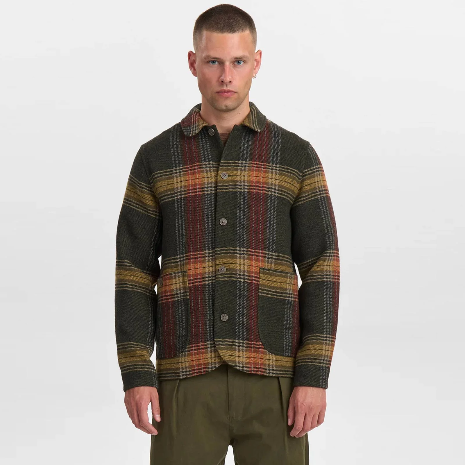 Akoscar Heavy Twill Overshirt forest night