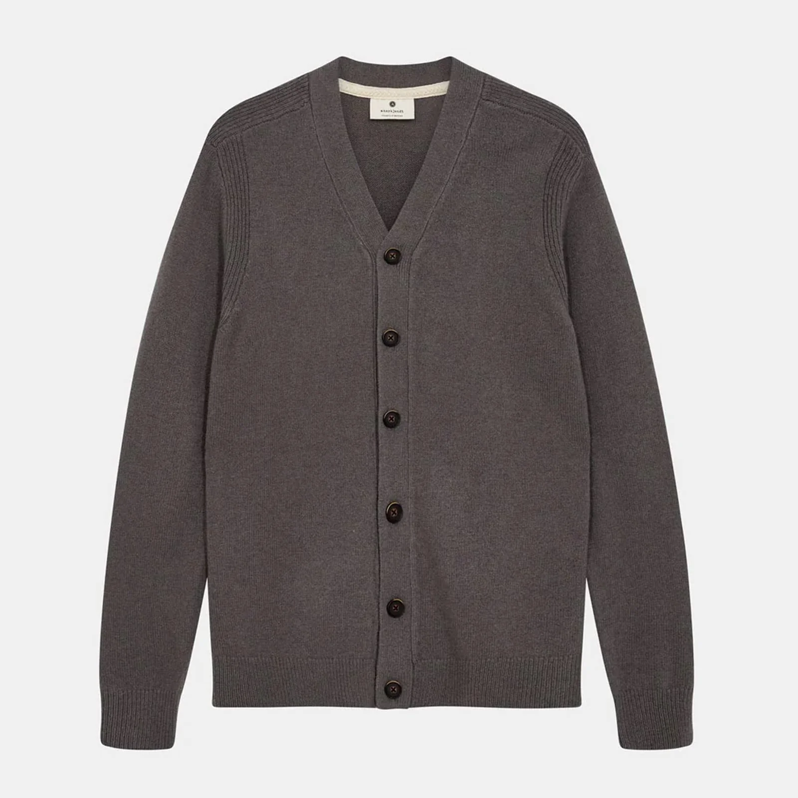 Aksvend Lambswool Cardigan granite gray