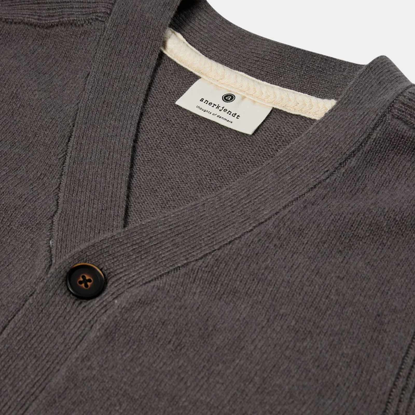 Aksvend Lambswool Cardigan granite gray - Image 3
