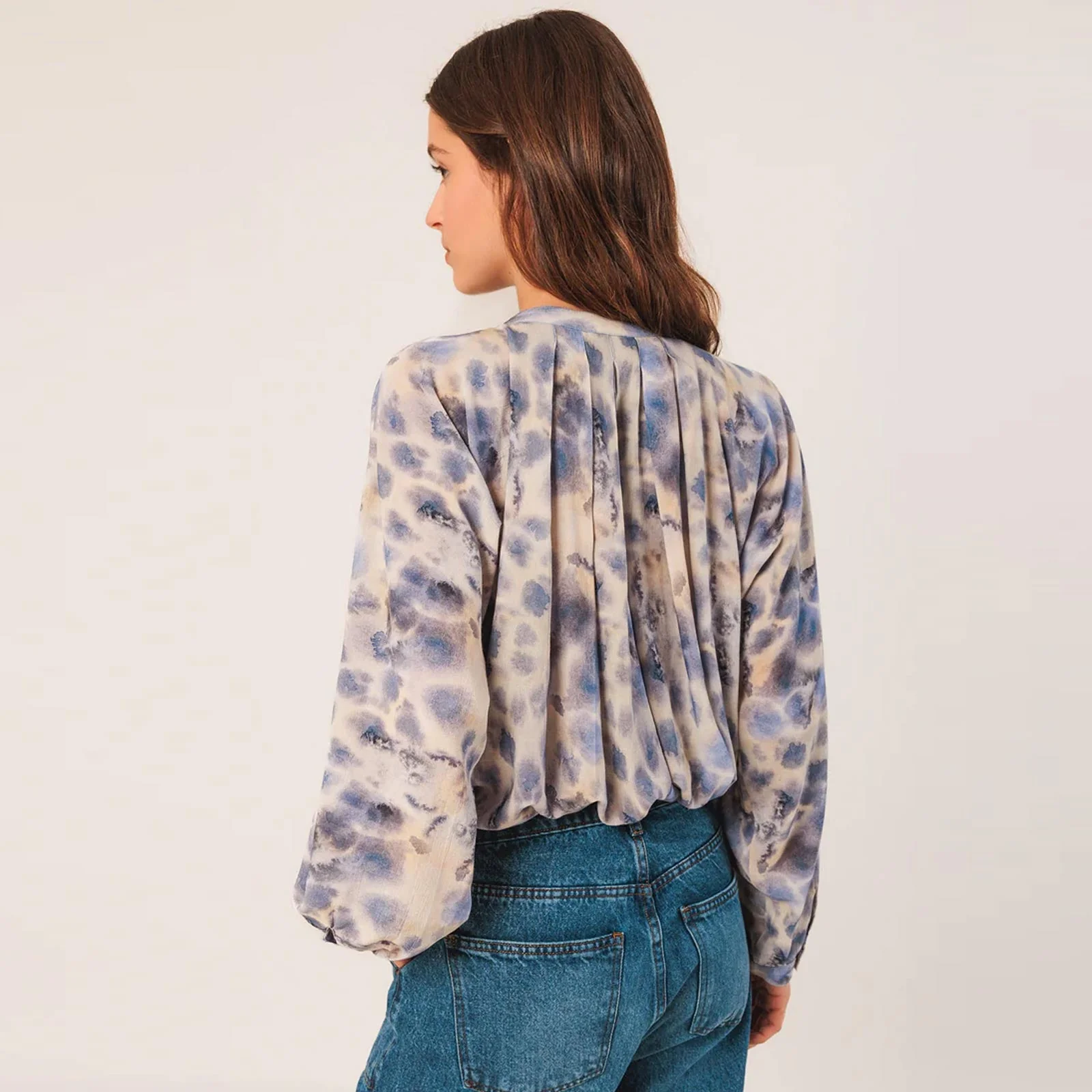 Allover Print Blouse azul - Image 2