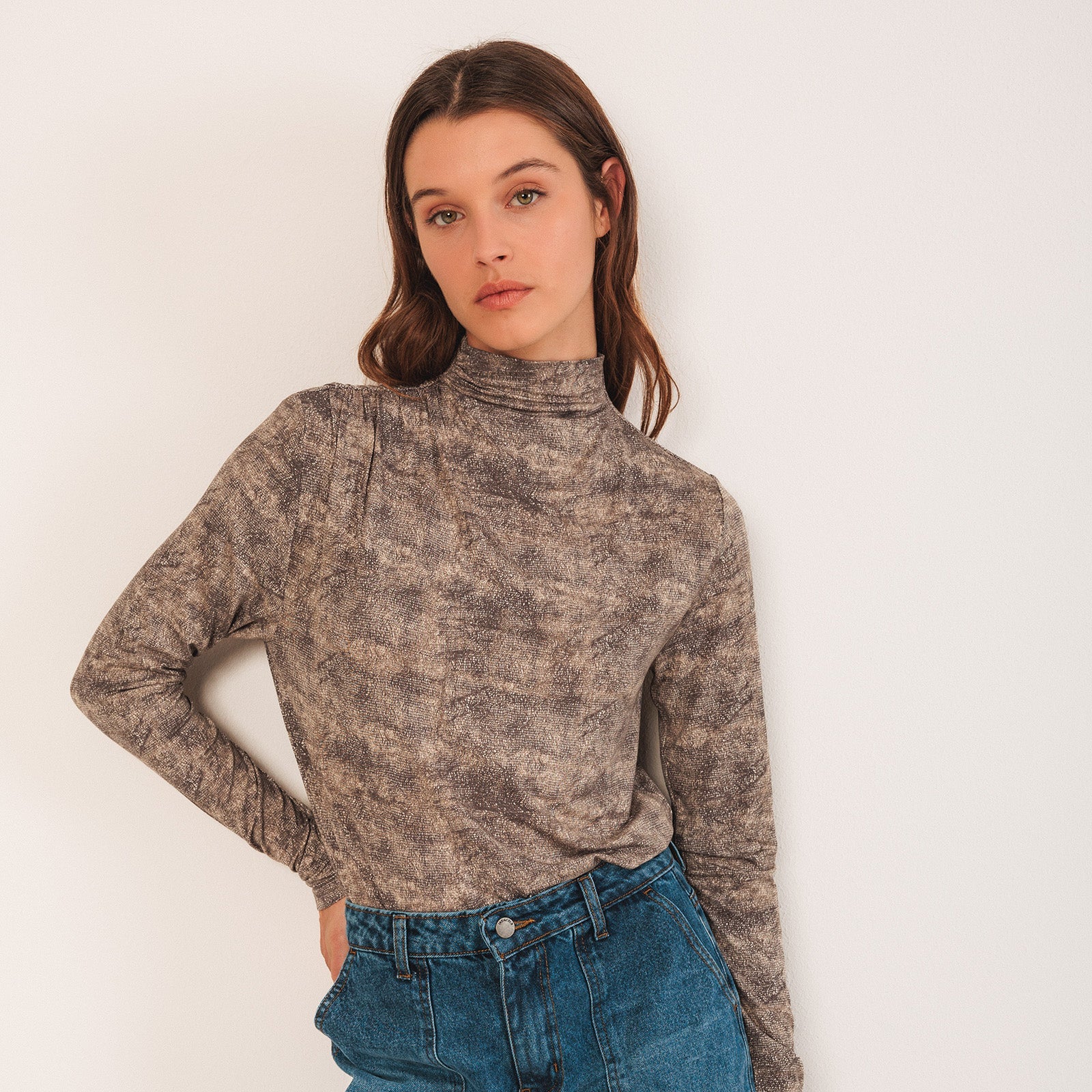 Allover Print Longsleeve carbon