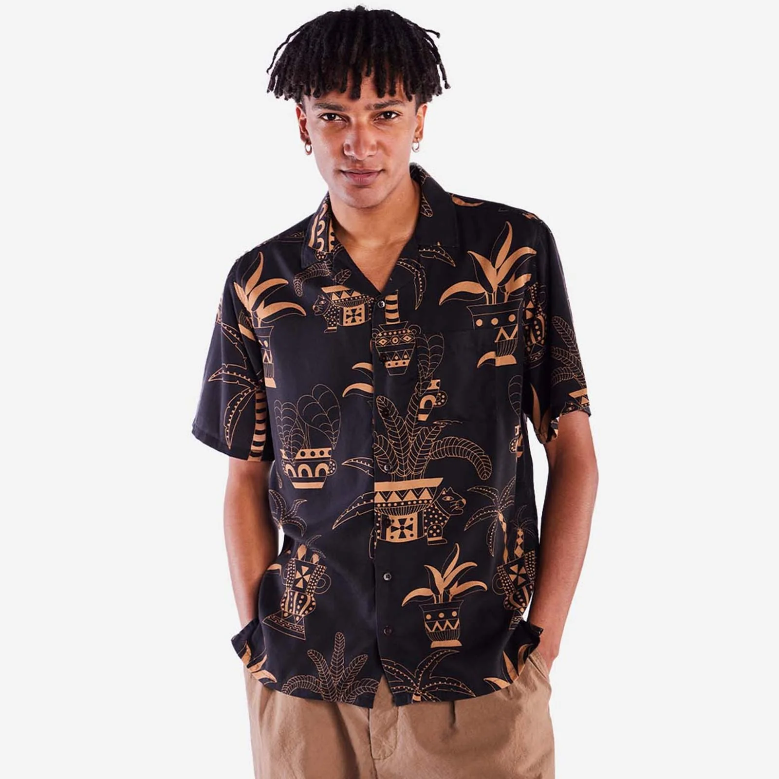 Aloha Shirt ceramic pots