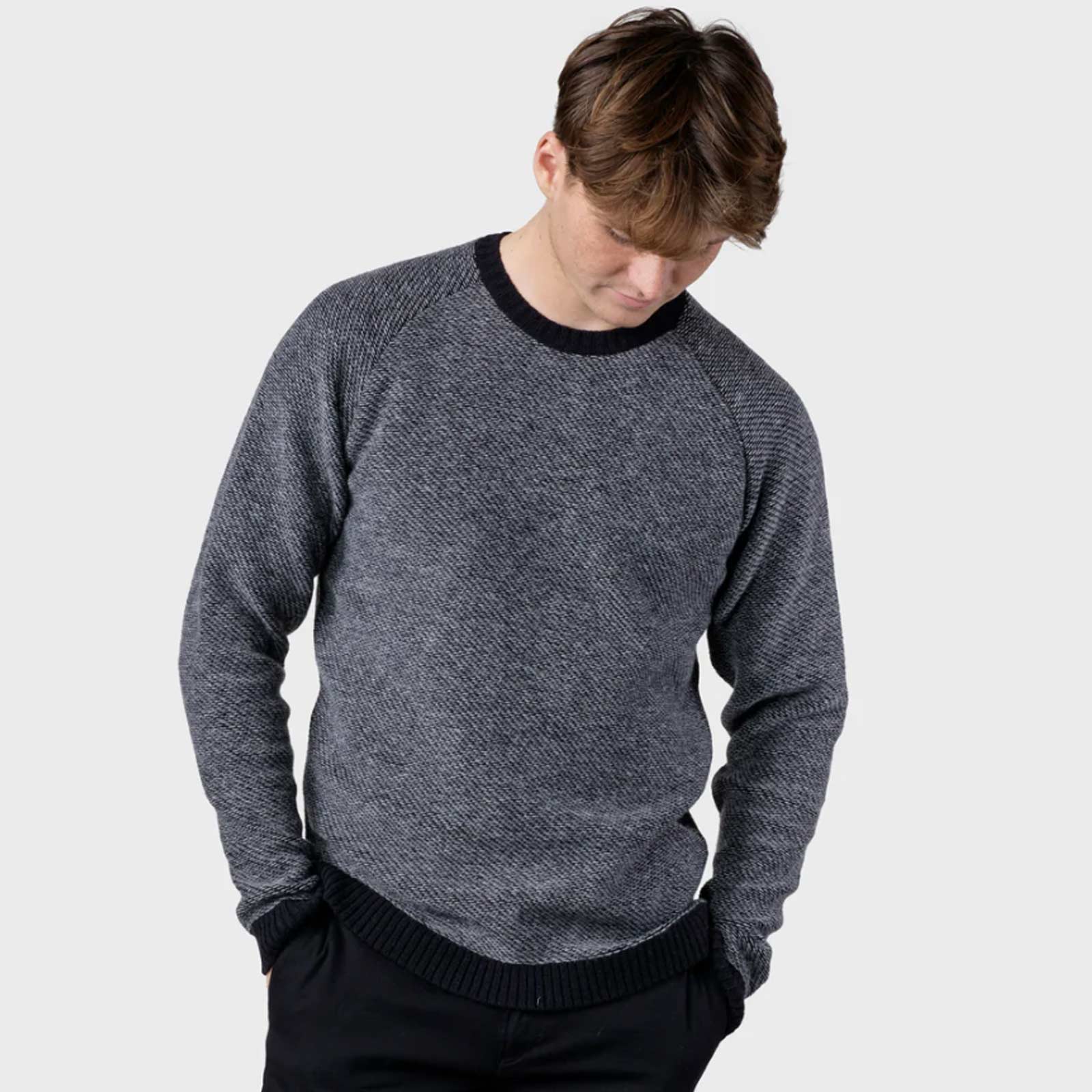 Arthur Knit Jumper black/light grey - Image 2