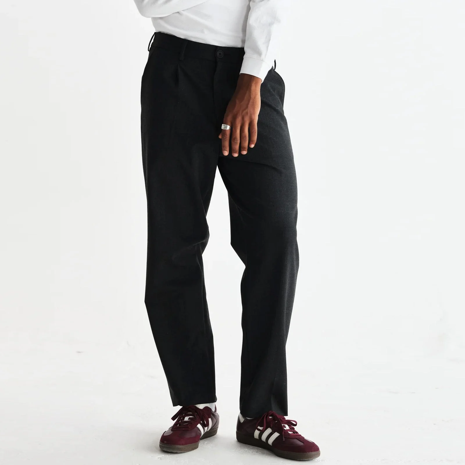 Aubyn Wool Blend Twill Trouser charcoal