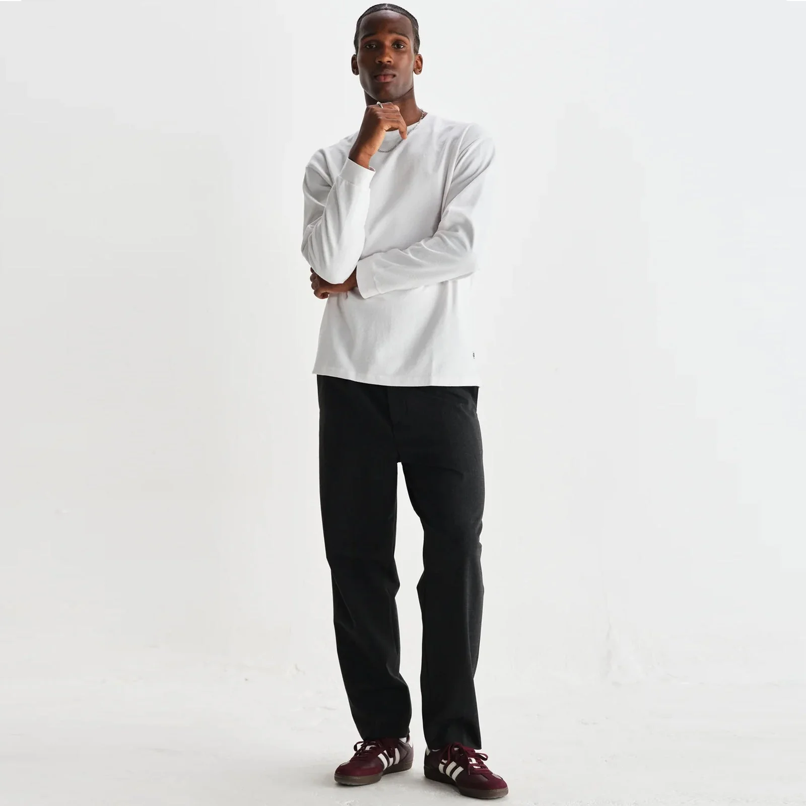 Aubyn Wool Blend Twill Trouser charcoal - Image 4