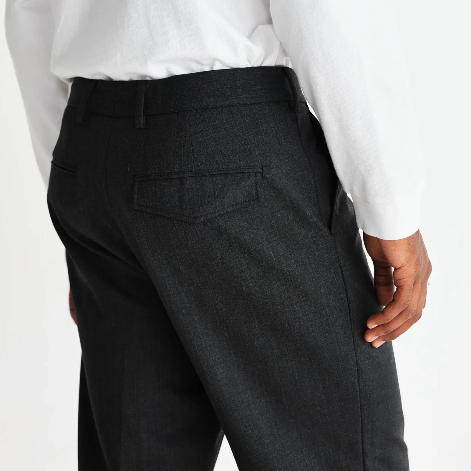Aubyn Wool Blend Twill Trouser charcoal - Image 5