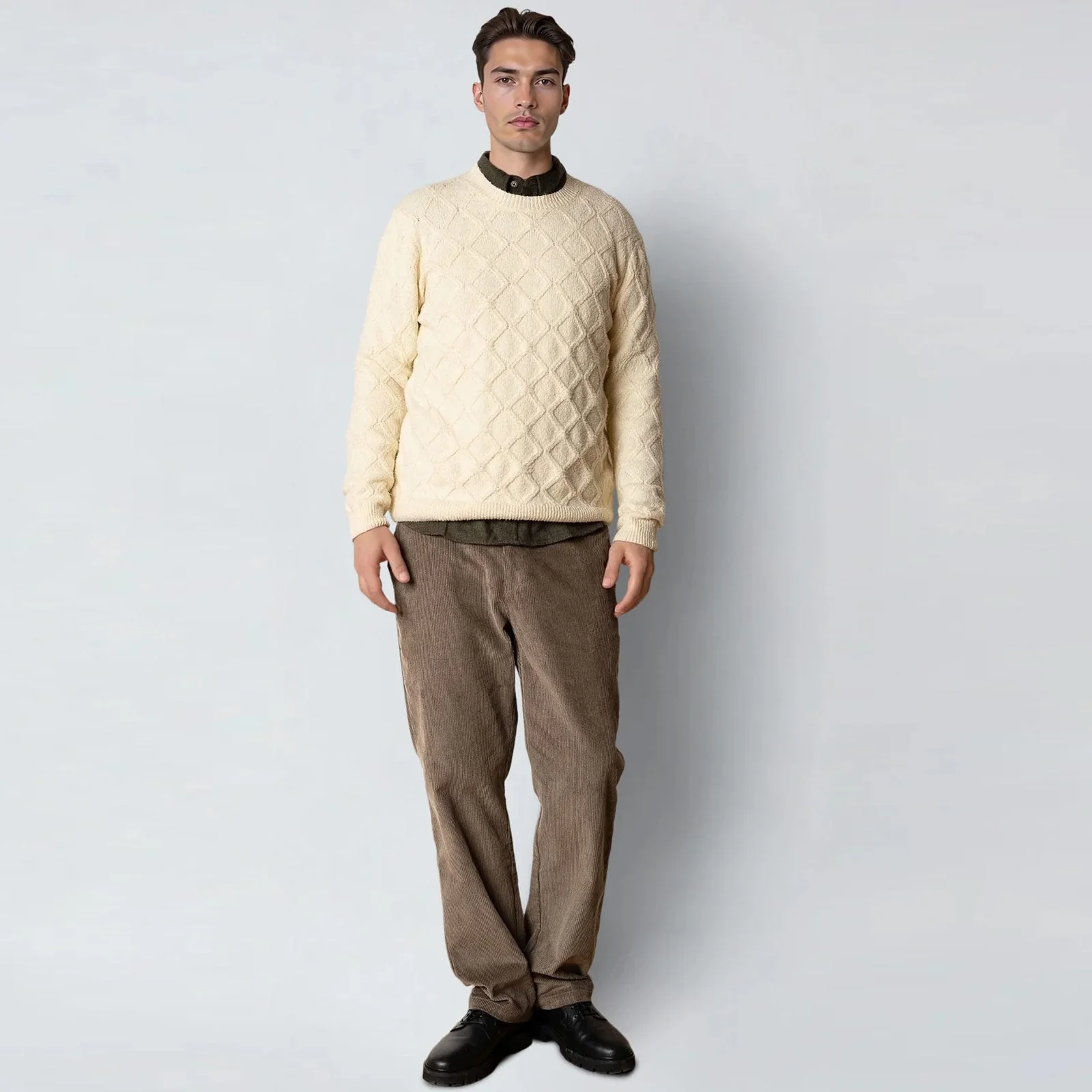 Avery Cable Knit ecru melange - Image 4