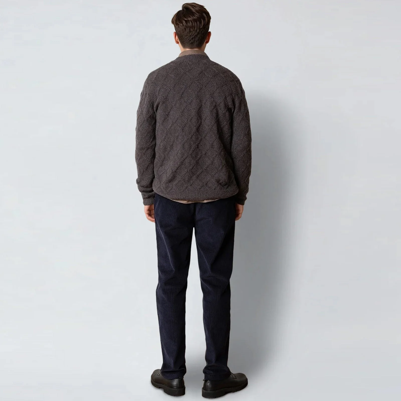 Avery Cable Knit taupe brown melange - Image 2