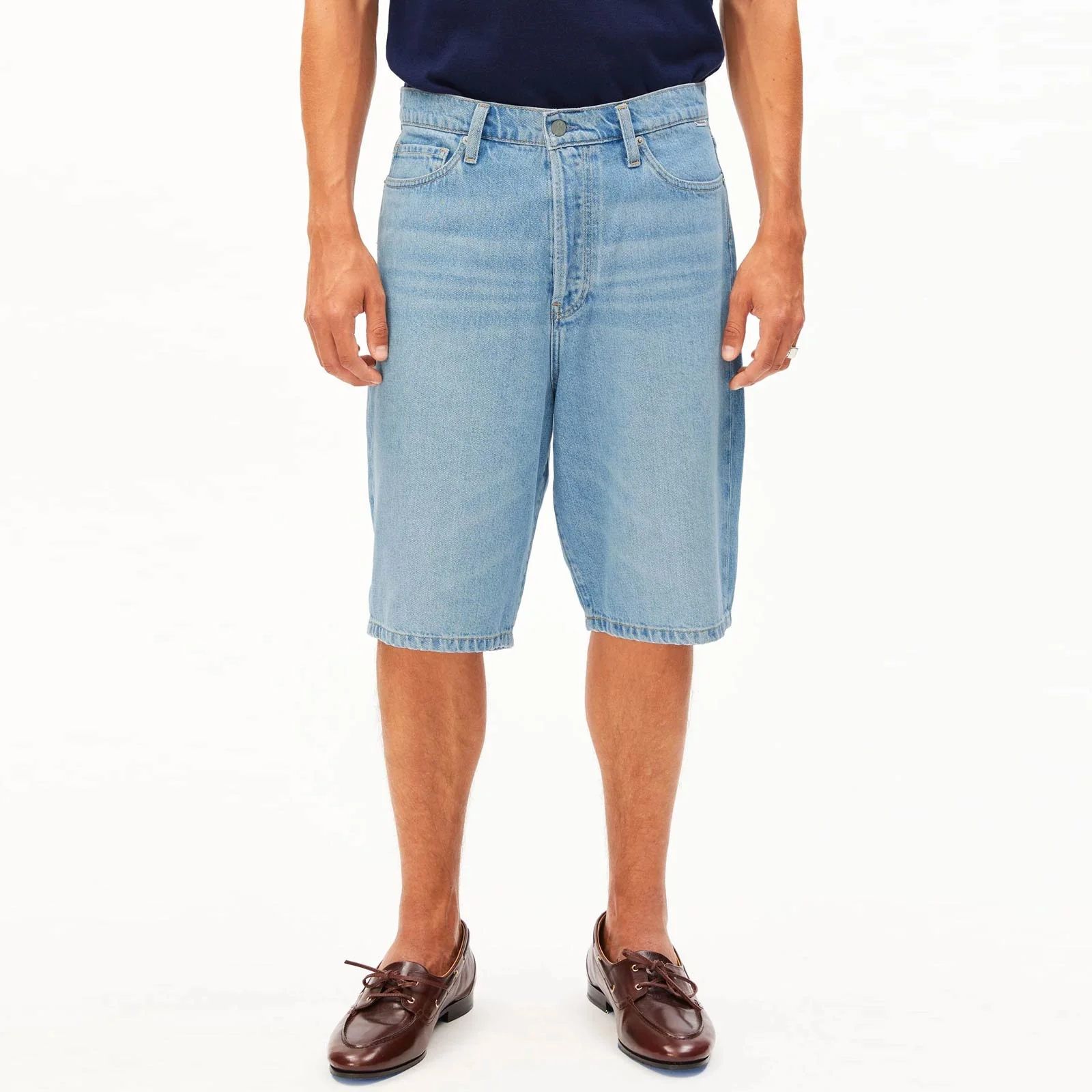 Baggy Hemp Blend Denim Short atlas