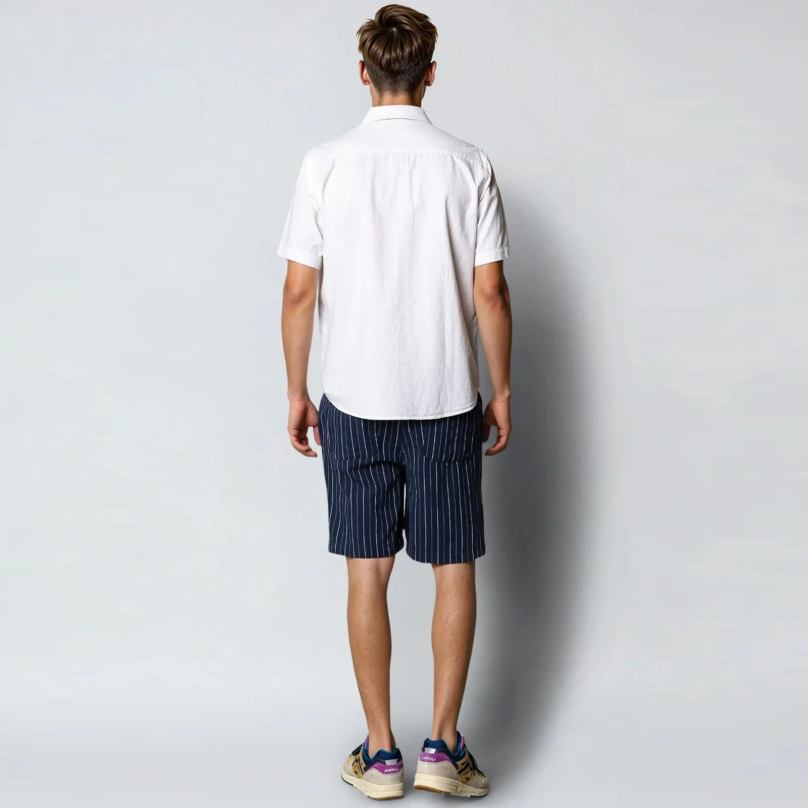 Barcelona Ran Shorts navy stripe - Image 2