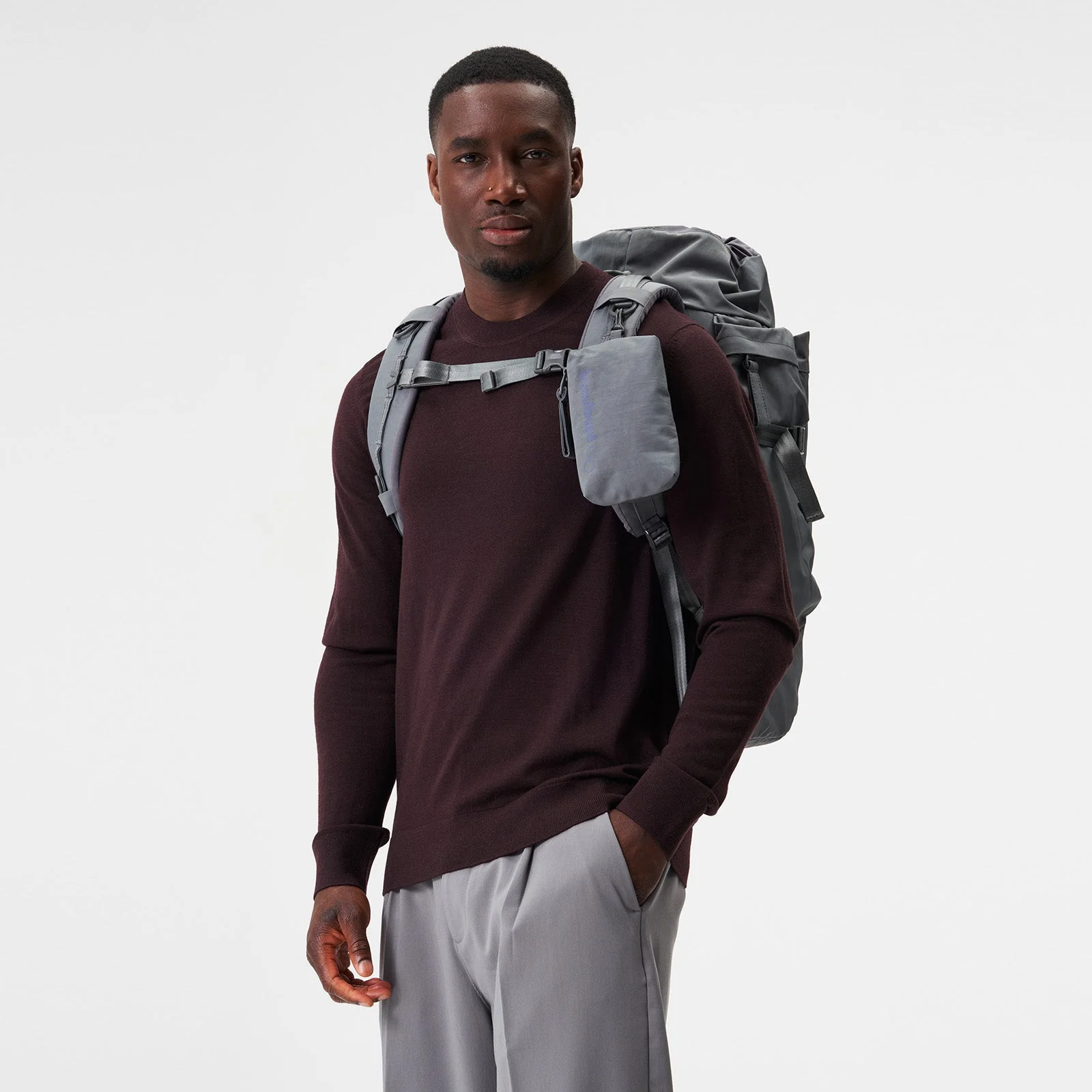 Blok Large Backpack crinkle grey - Image 7