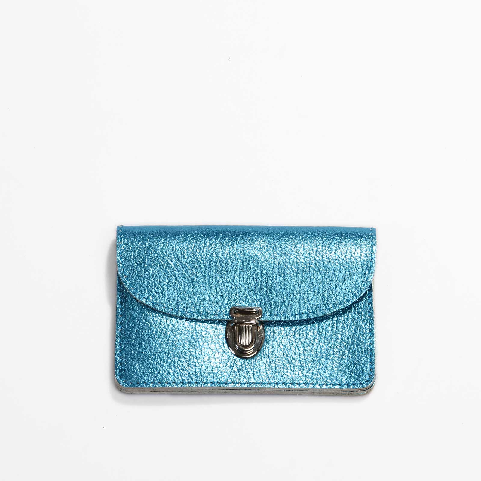 Borsa M Wallet metallic azzurro