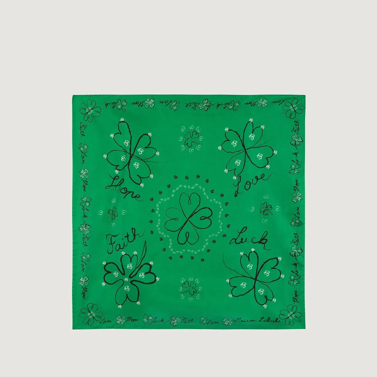 Boulnois Clover Hope Silk Scarf jungle green