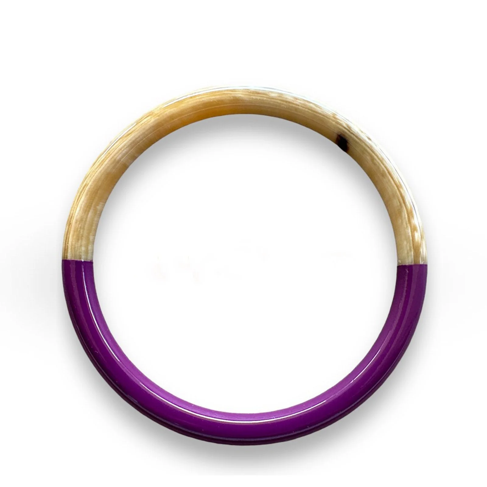 Buffle Horn Bracelet aubergine C07