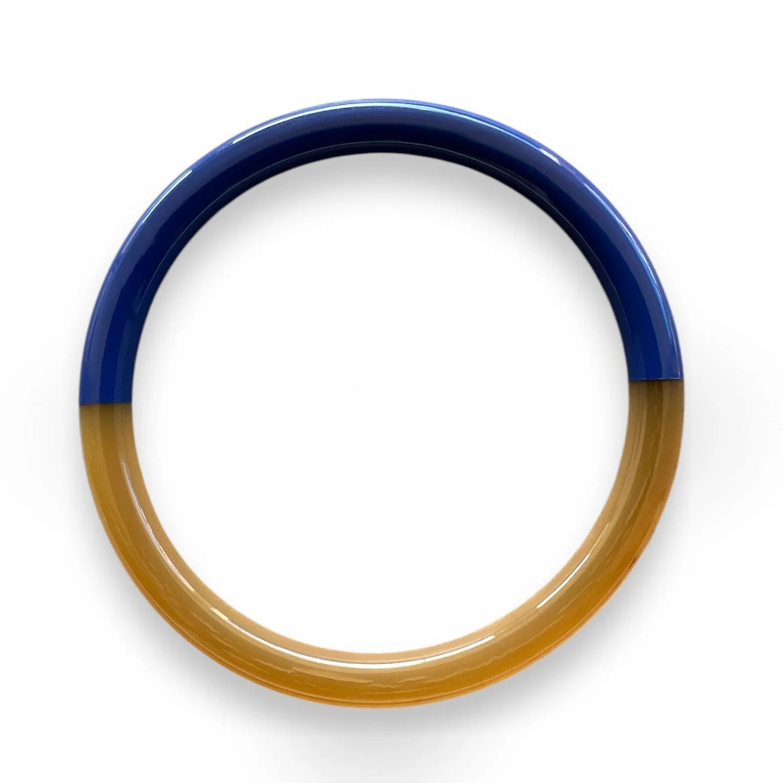 Buffle Horn Bracelet electric blue C34