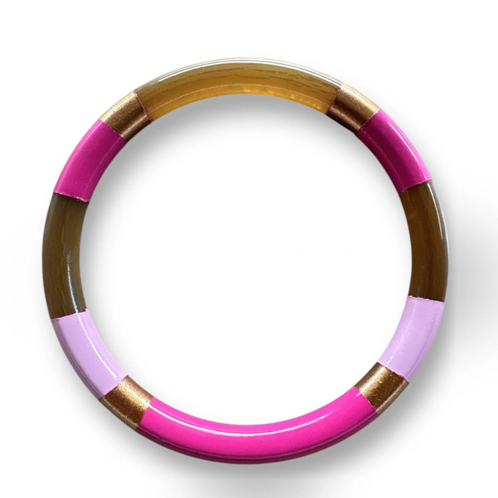 Buffle Horn Bracelet intense pink C18