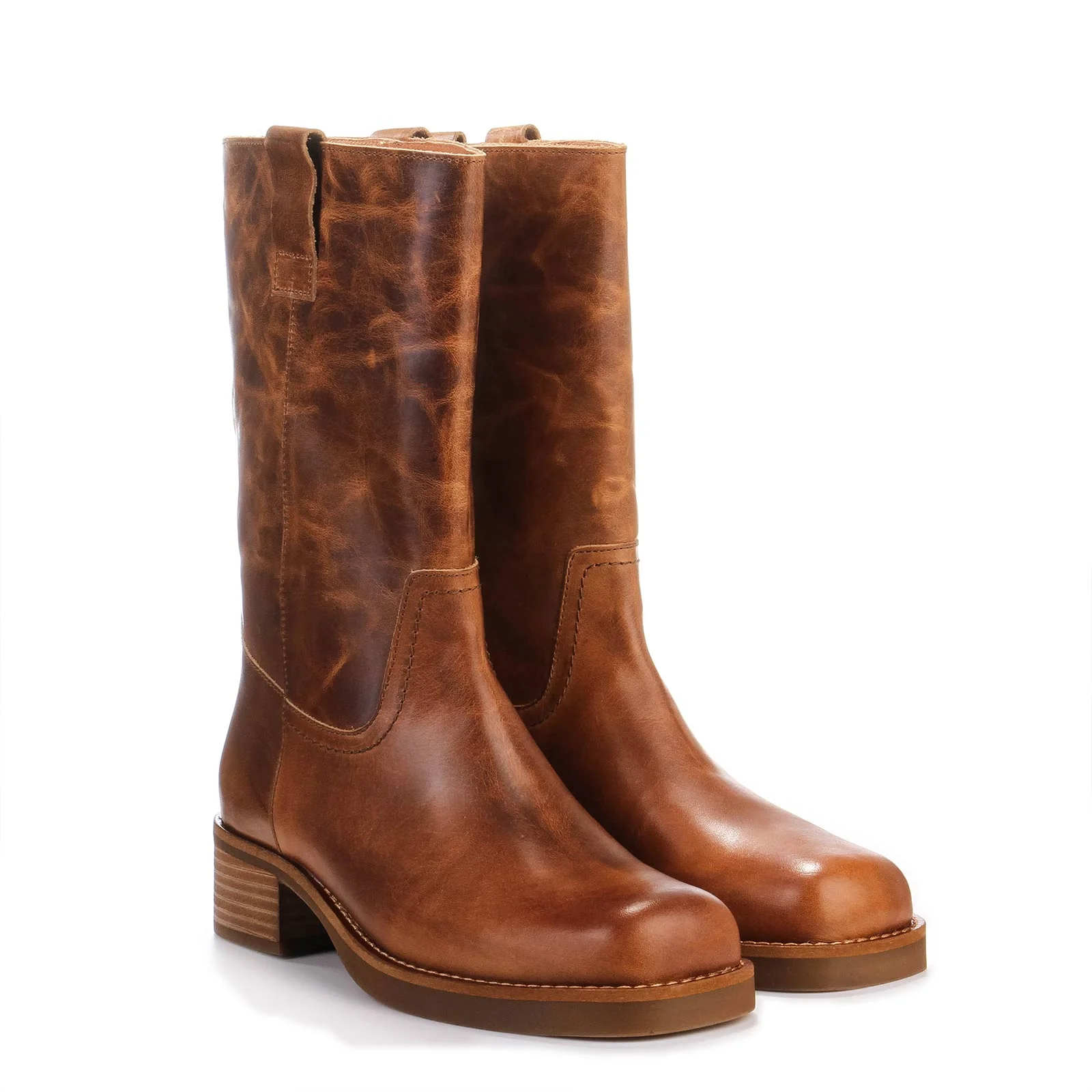 Cameron Leather Boots cognac - Image 2