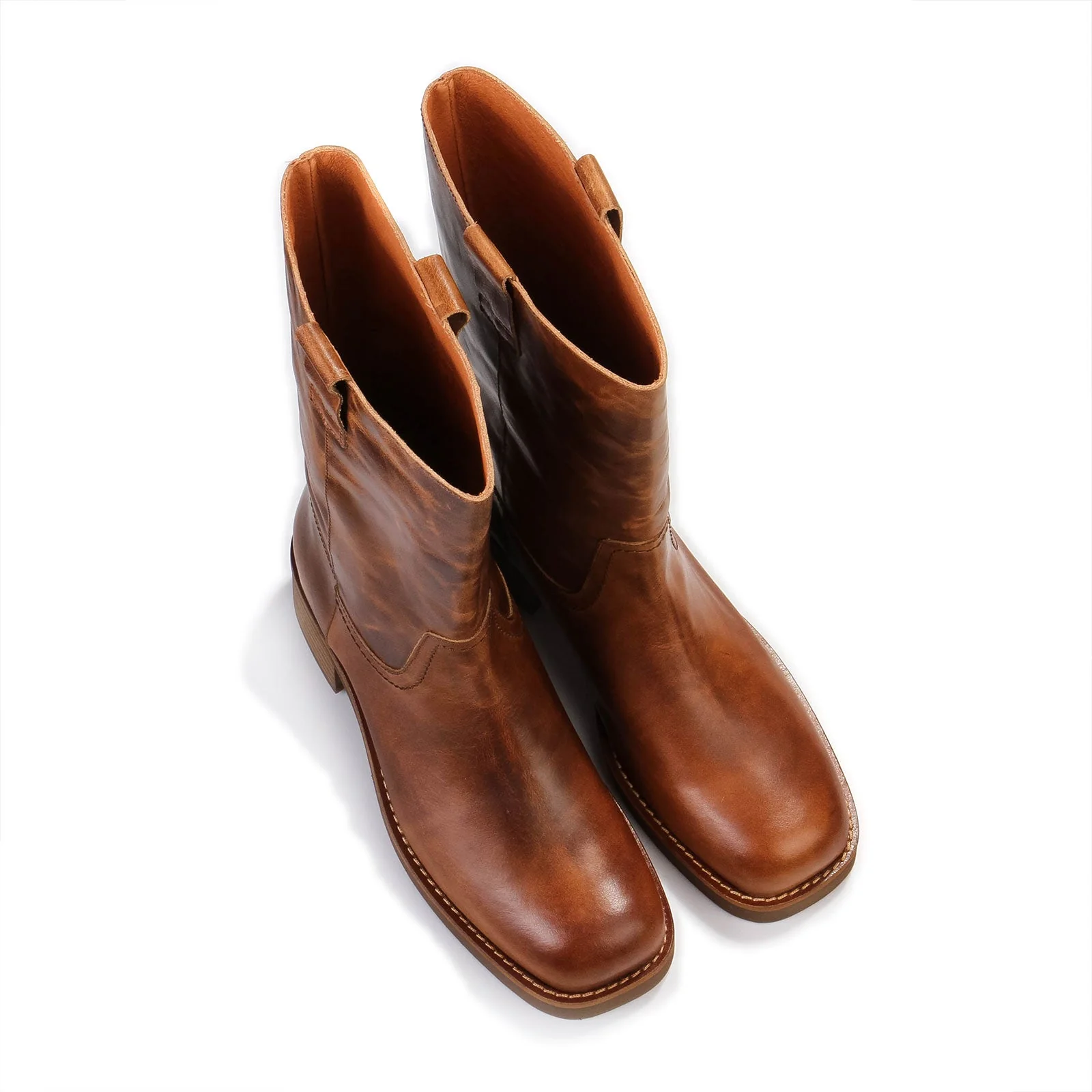 Cameron Leather Boots cognac - Image 4