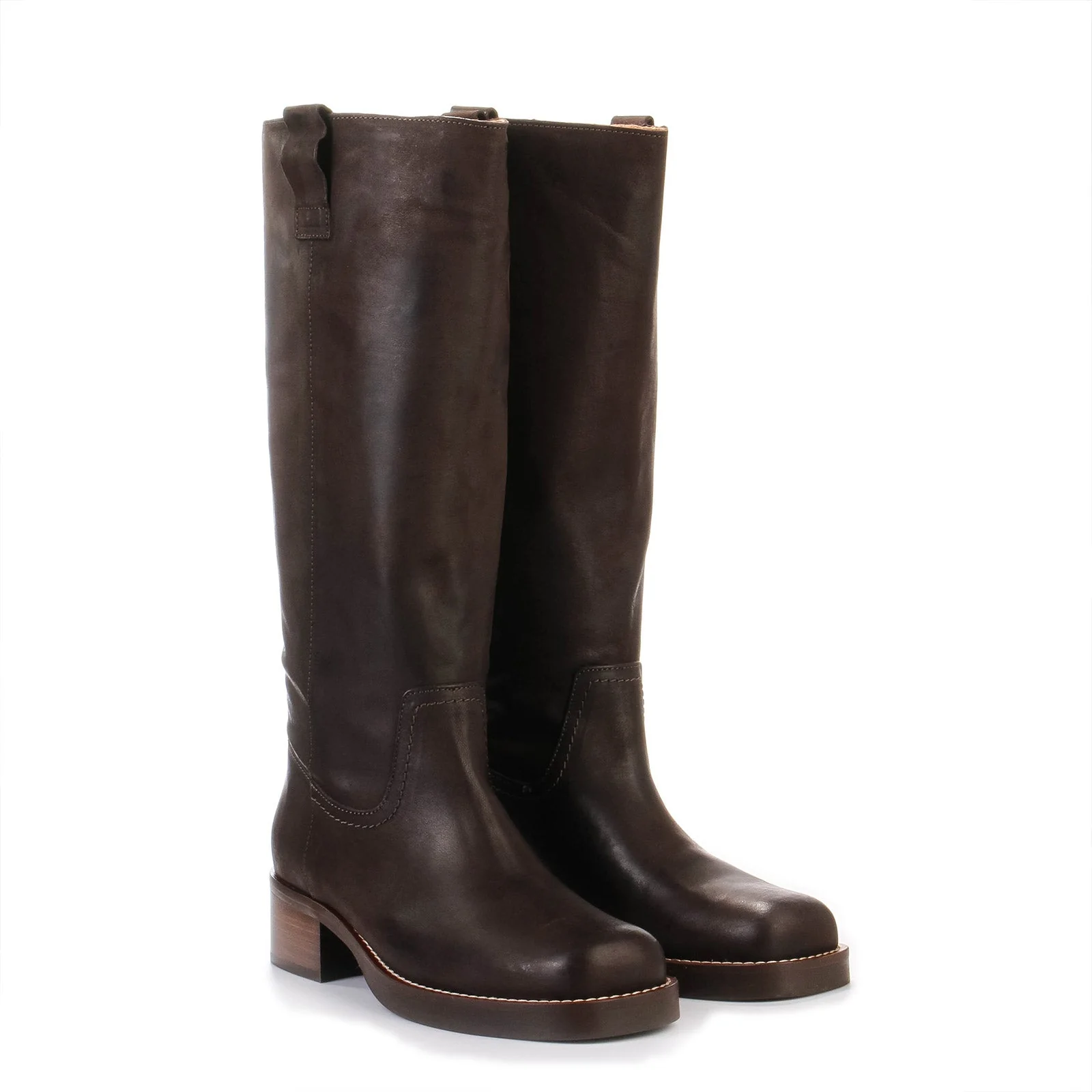 Cameron Long Boots brown leather - Image 2