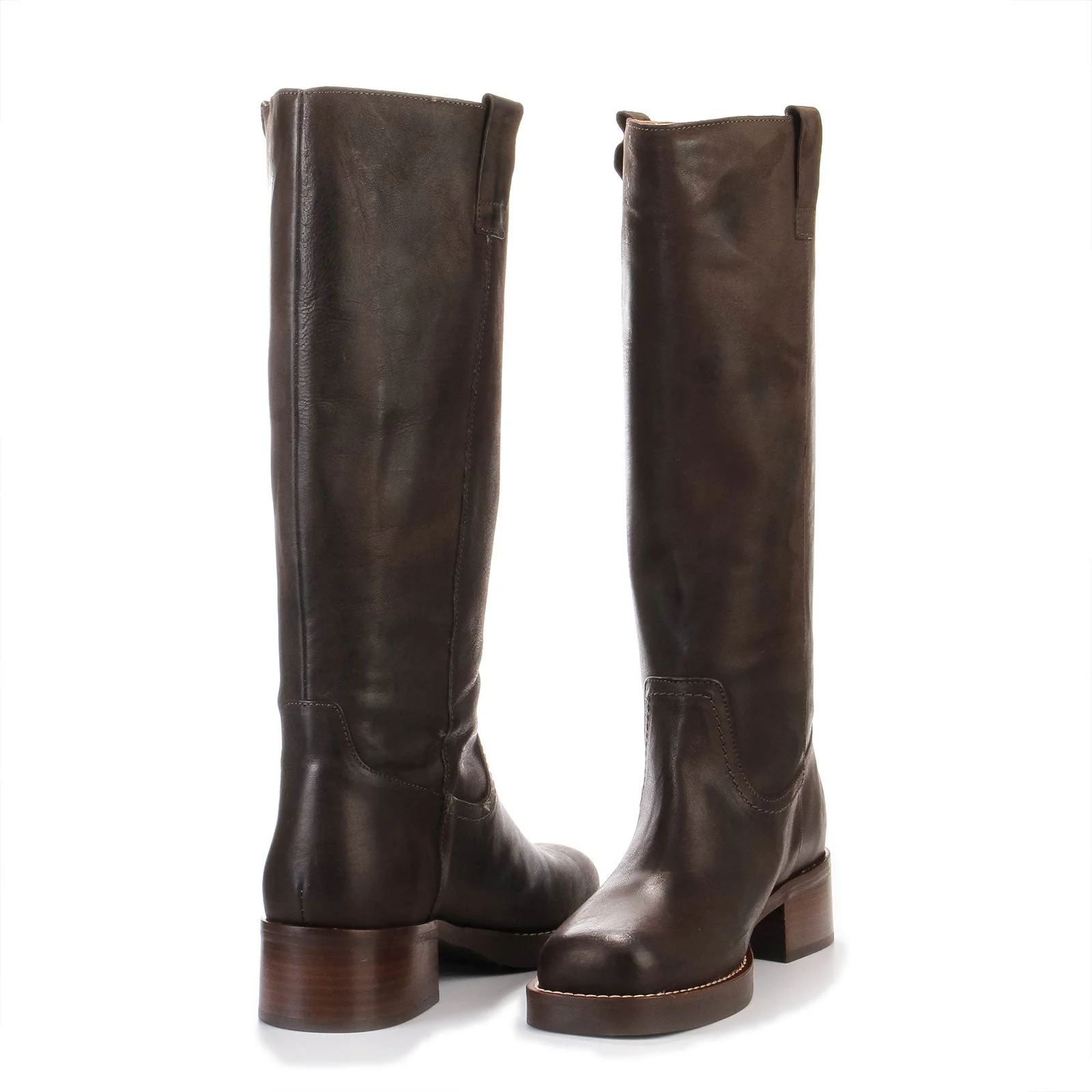 Cameron Long Boots brown leather - Image 3