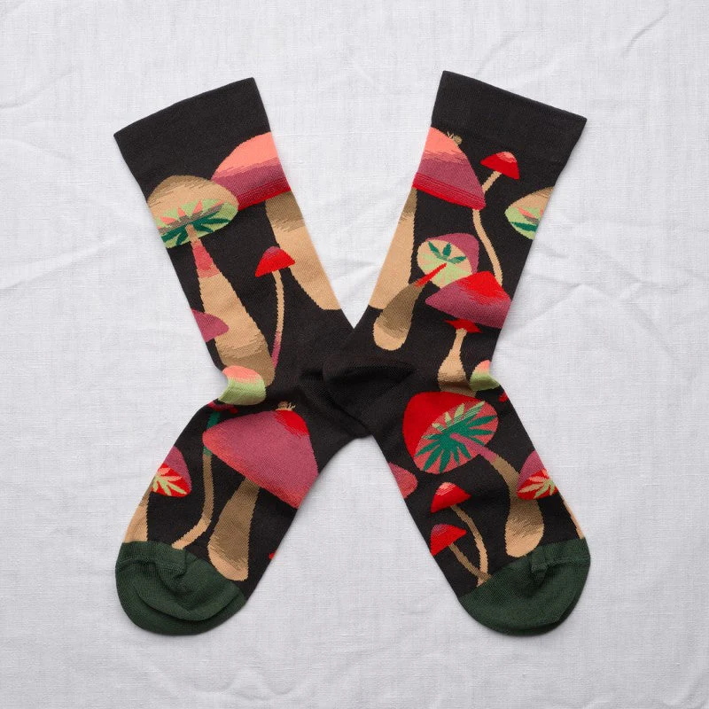 Champignons faux noir Socks CU801