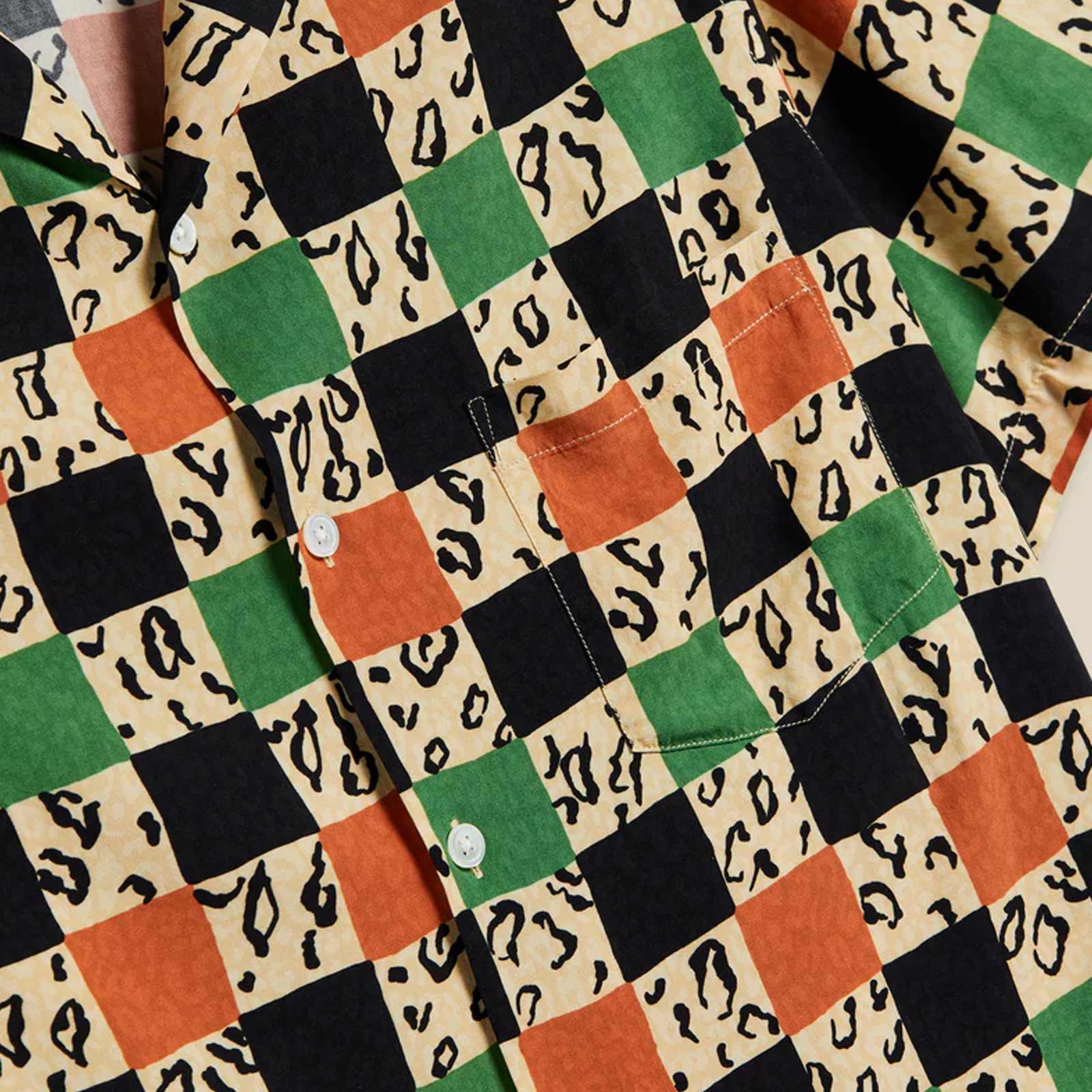 Chita S/S Shirt gree/orange - Image 2