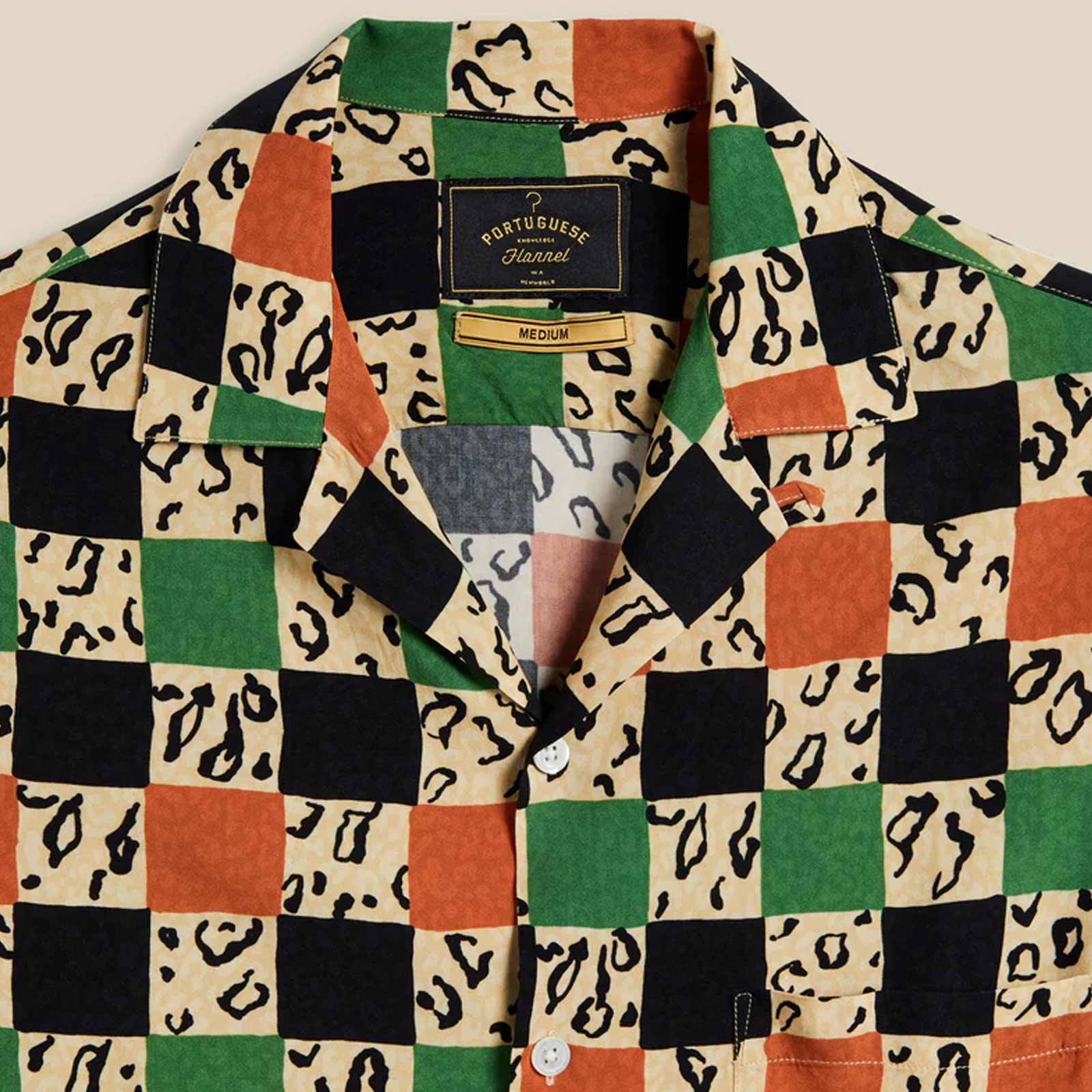 Chita S/S Shirt gree/orange - Image 3