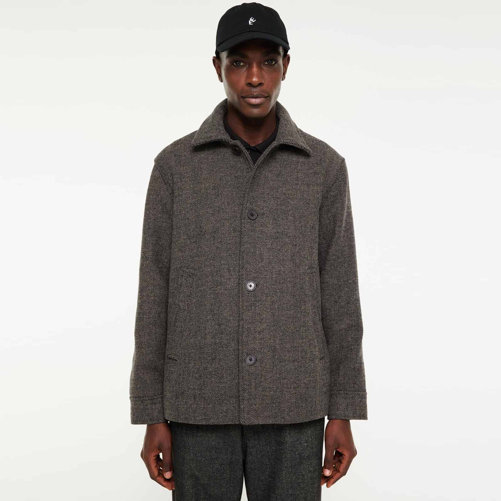 Ciaran Car Coat salt & pepper