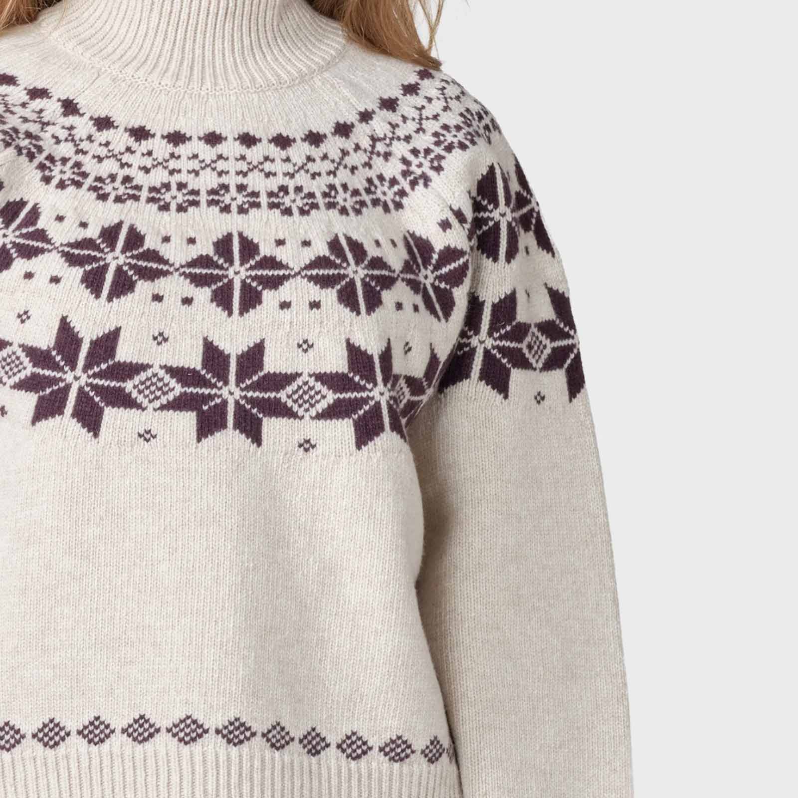 Claire Knit Jumper sand/burgundy - Image 3