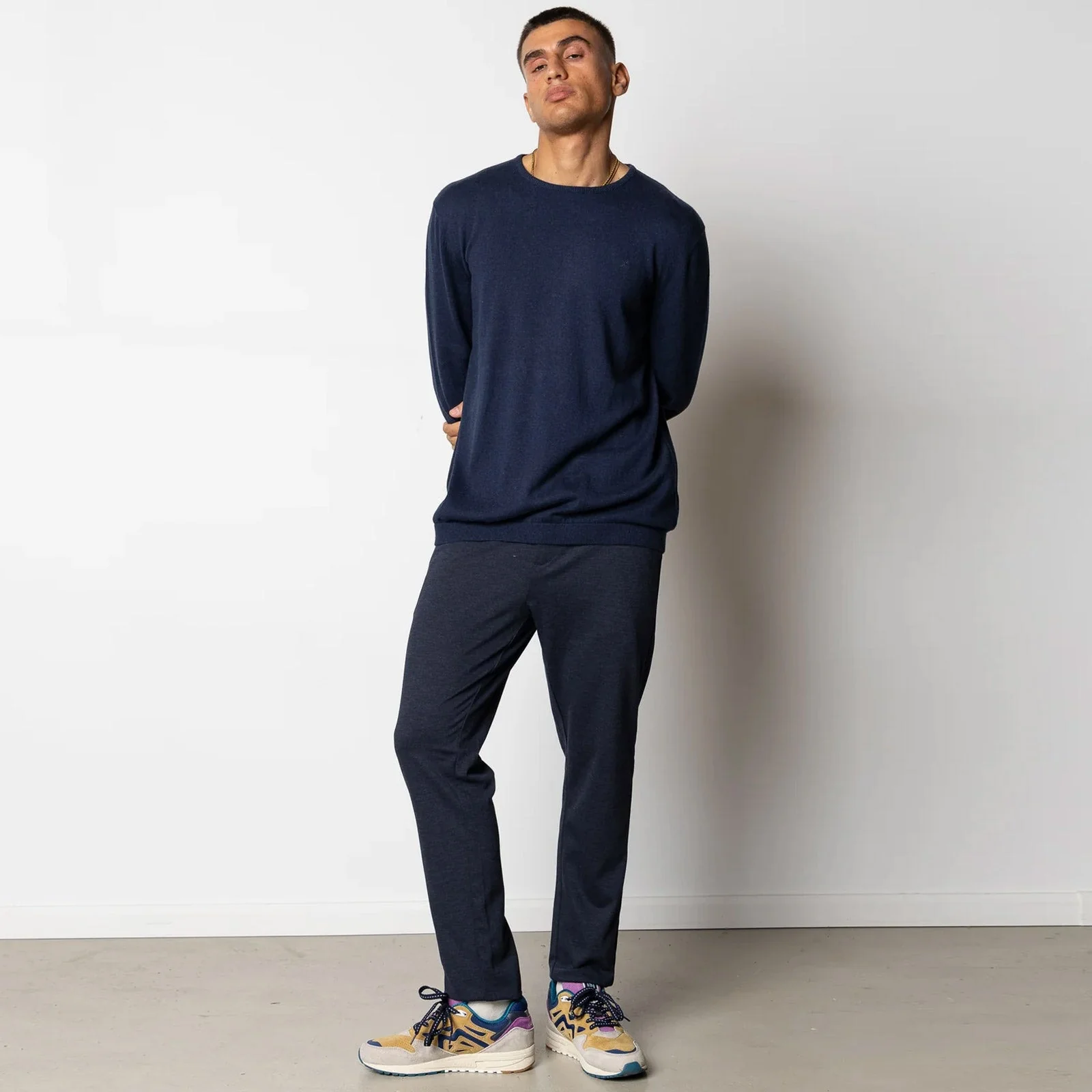 Claude Crewneck Jumper navy melange - Image 3
