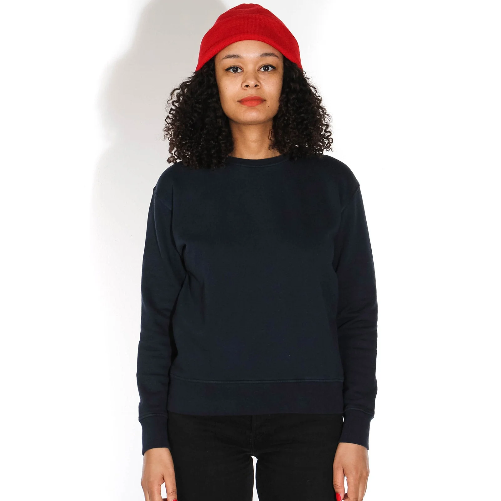 W Classic Organic Crew navy blue