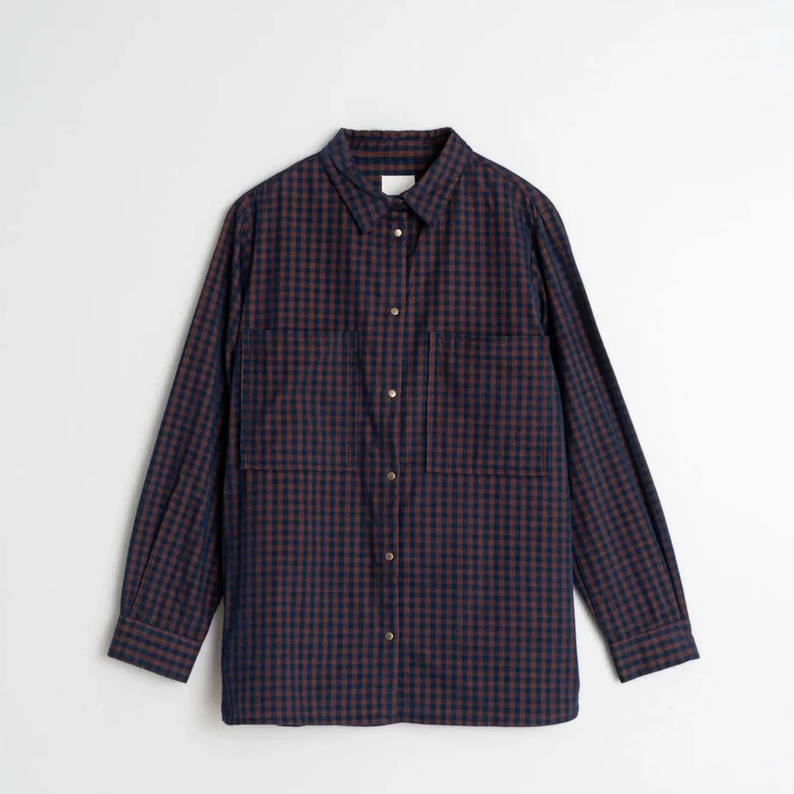 Cotton Check Shirt marino - Image 3