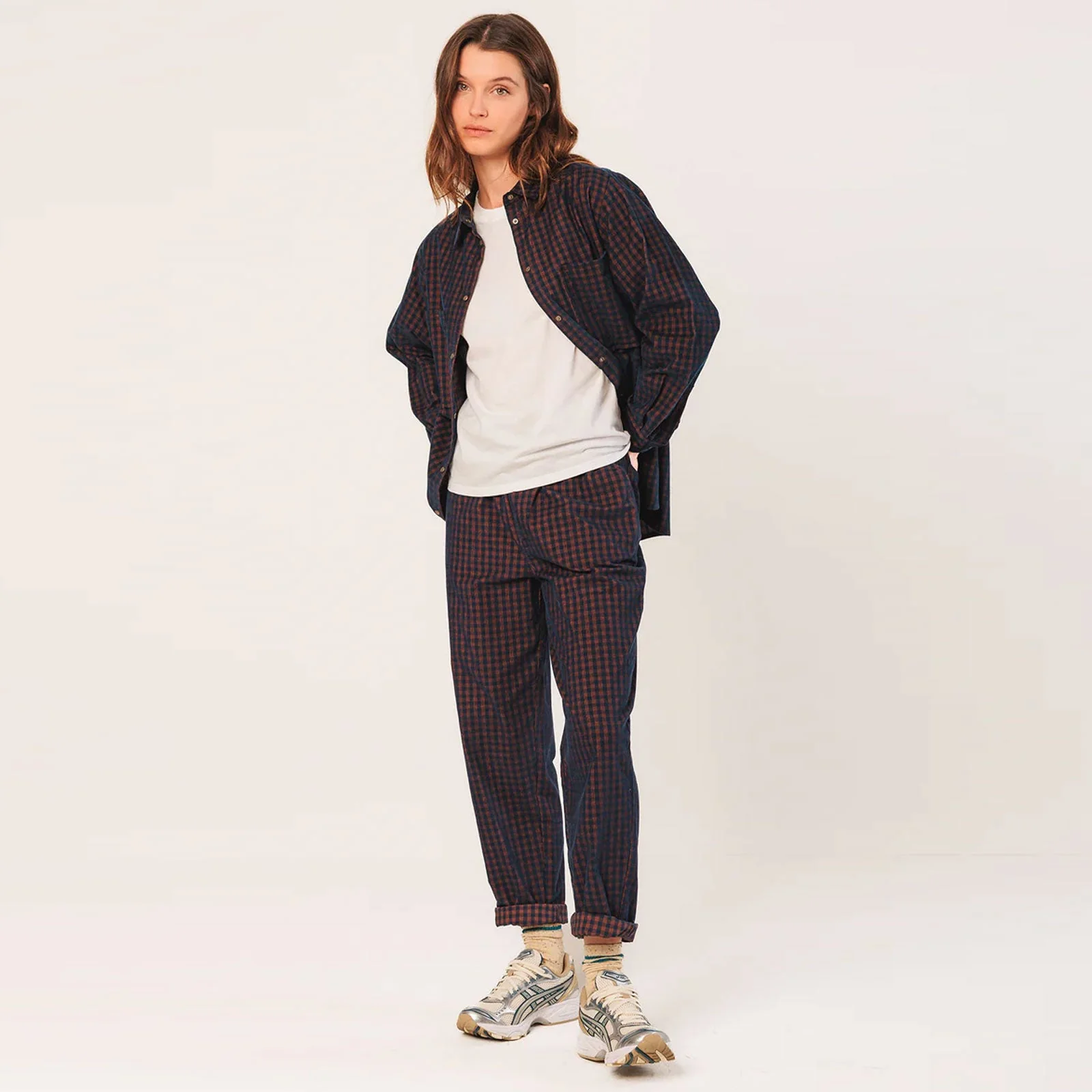 Cotton Check Shirt marino - Image 4