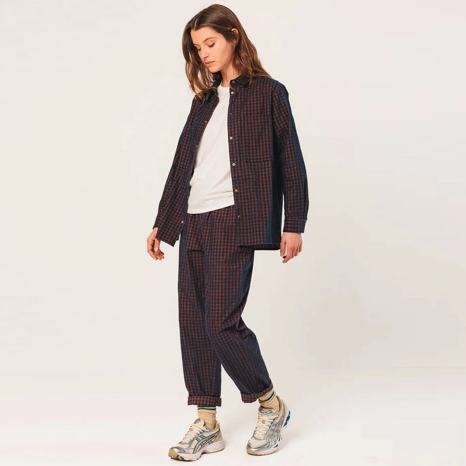 Cotton Check Shirt marino - Image 5