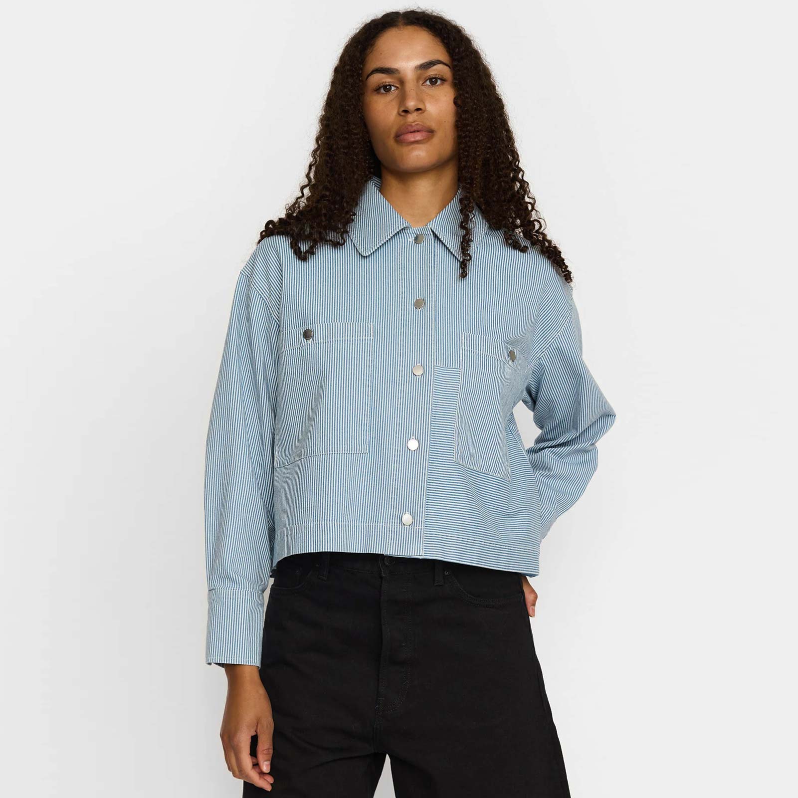 Cropped Shirt blue