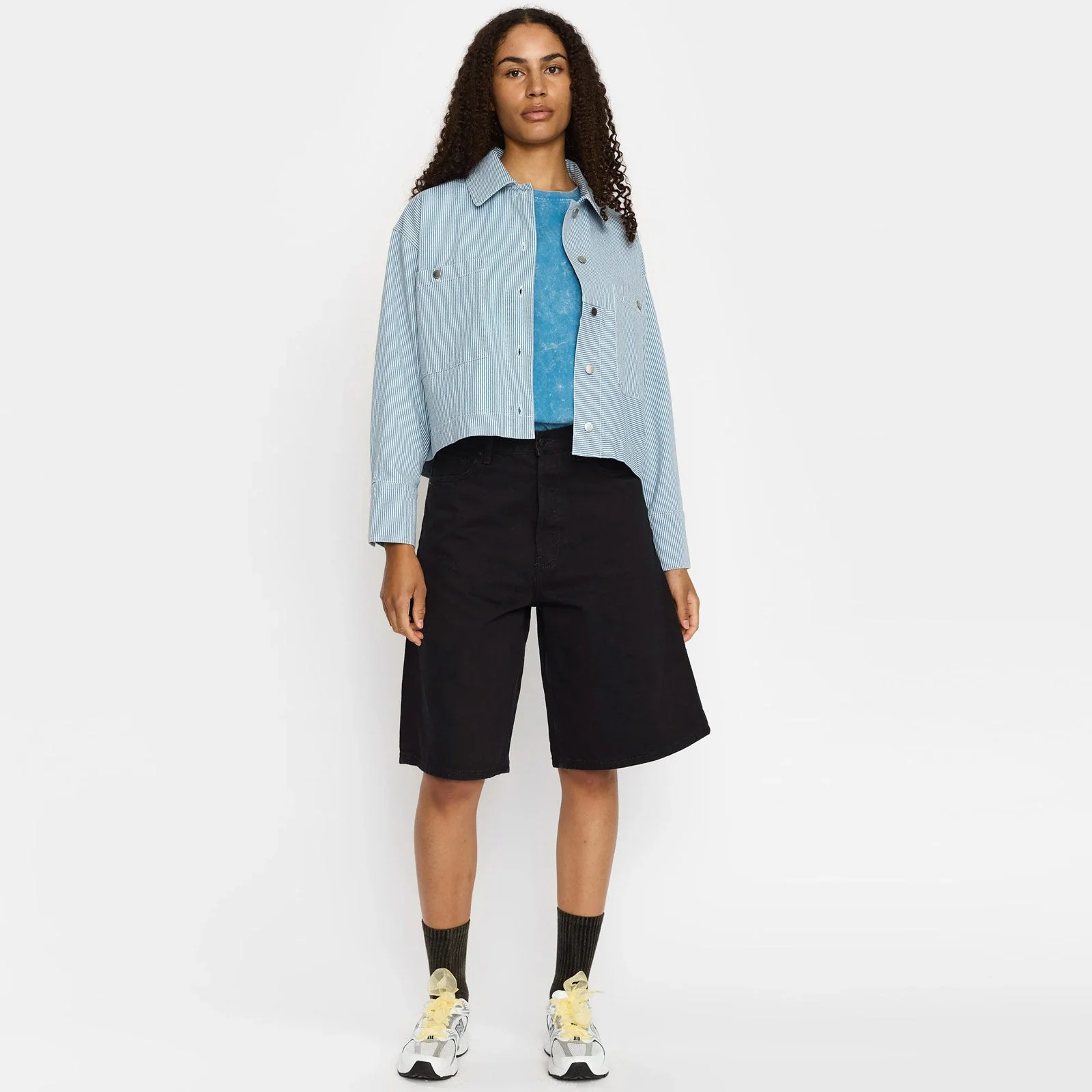 Cropped Shirt blue - Image 3
