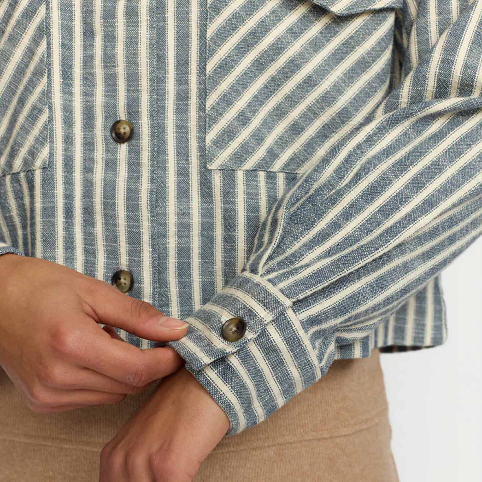 Cropped ShirtJacket blue - Image 5