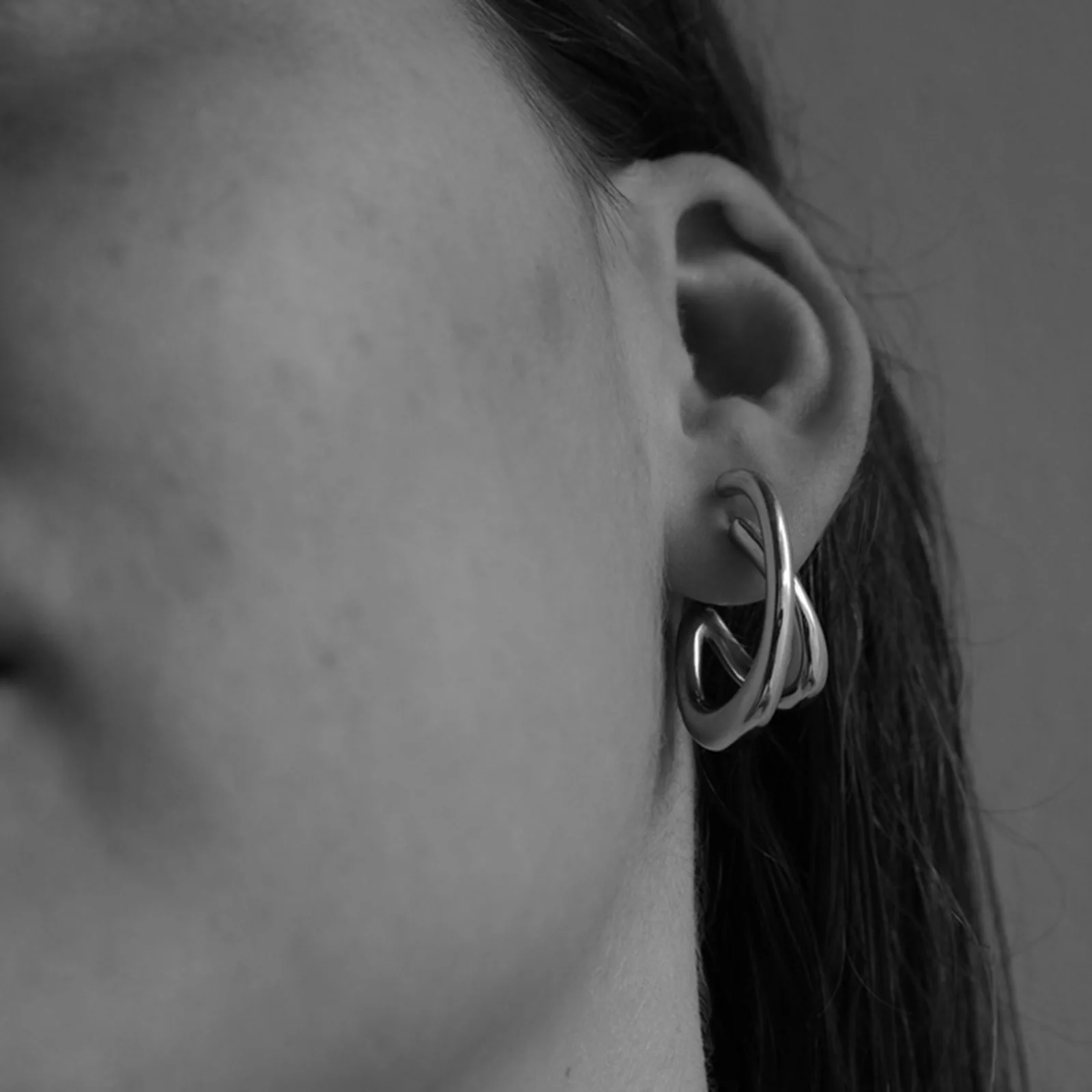 Cutted Earrings silver - Image 4