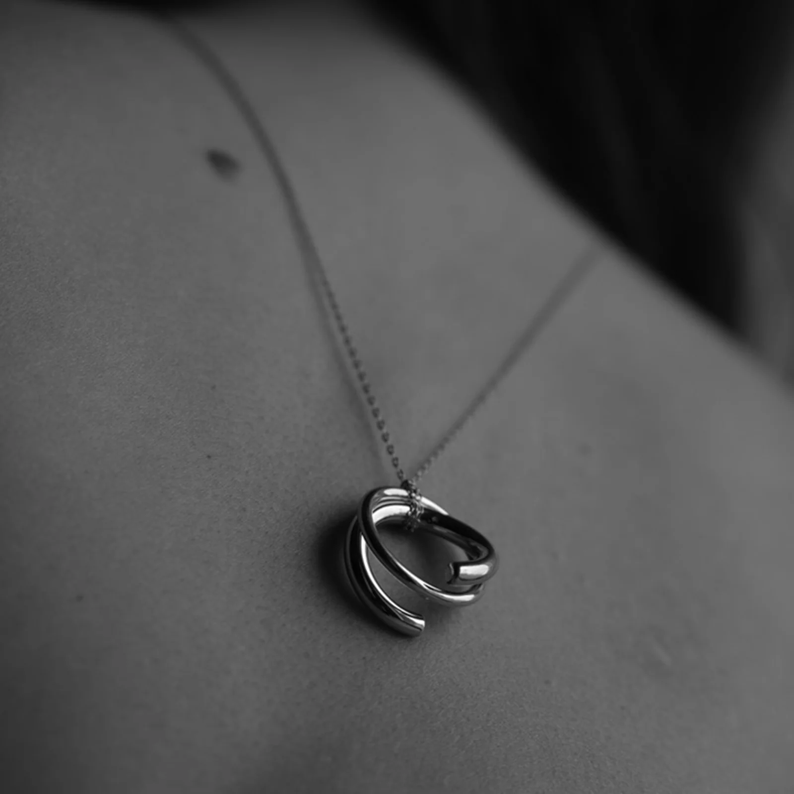 Cutted Necklace silver - Image 4