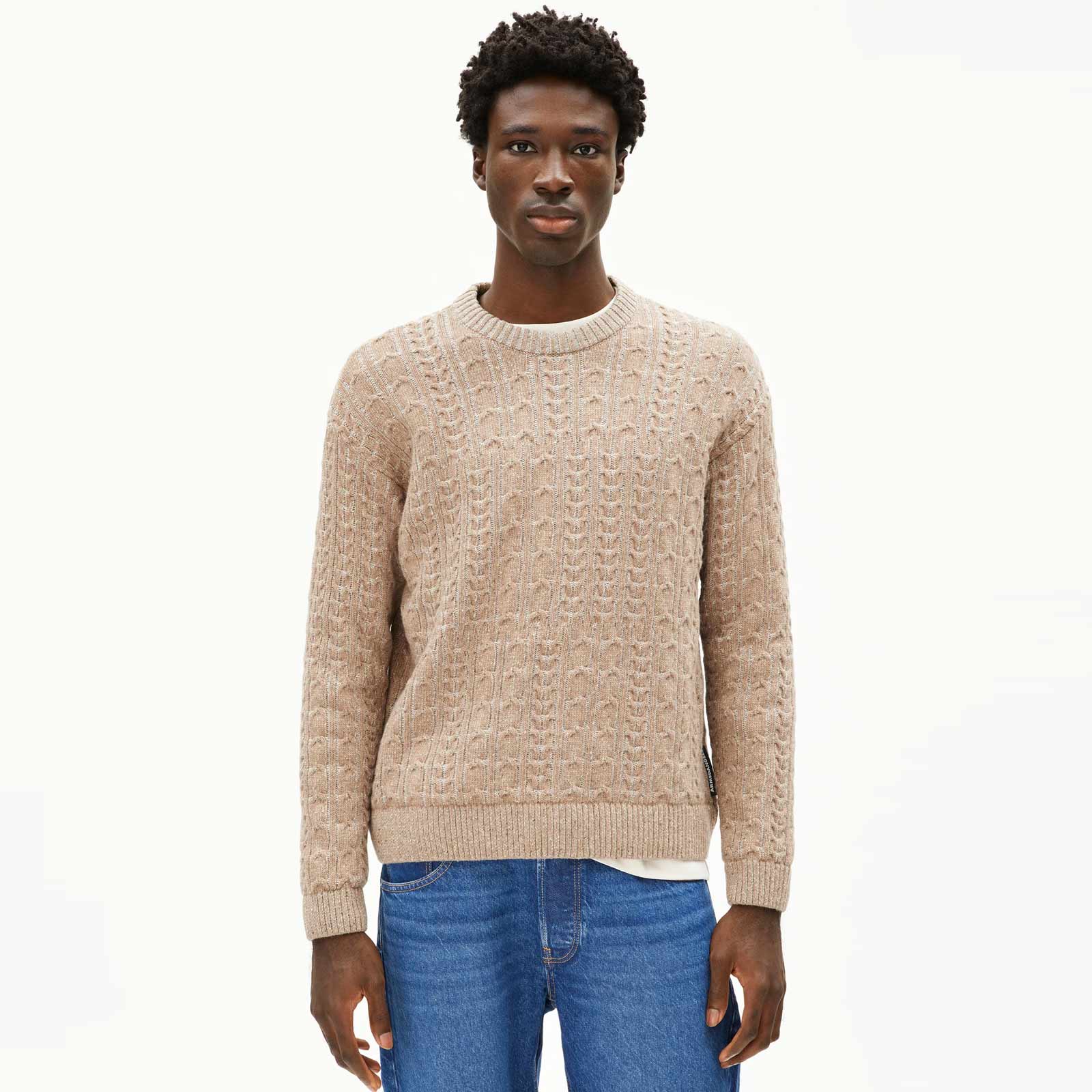 Daako Jumper silver melange tweed/true camel