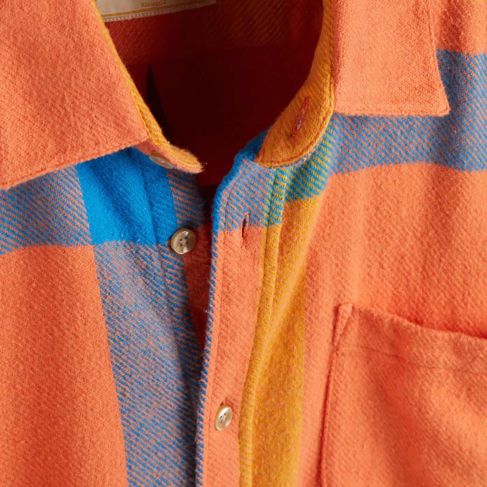 Displacements Flannel Shirt coral/blue/yellow - Image 2