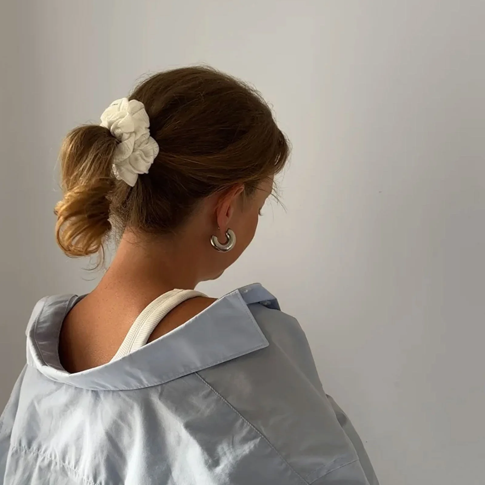 Everyday Scrunchie white pointelle - Image 3