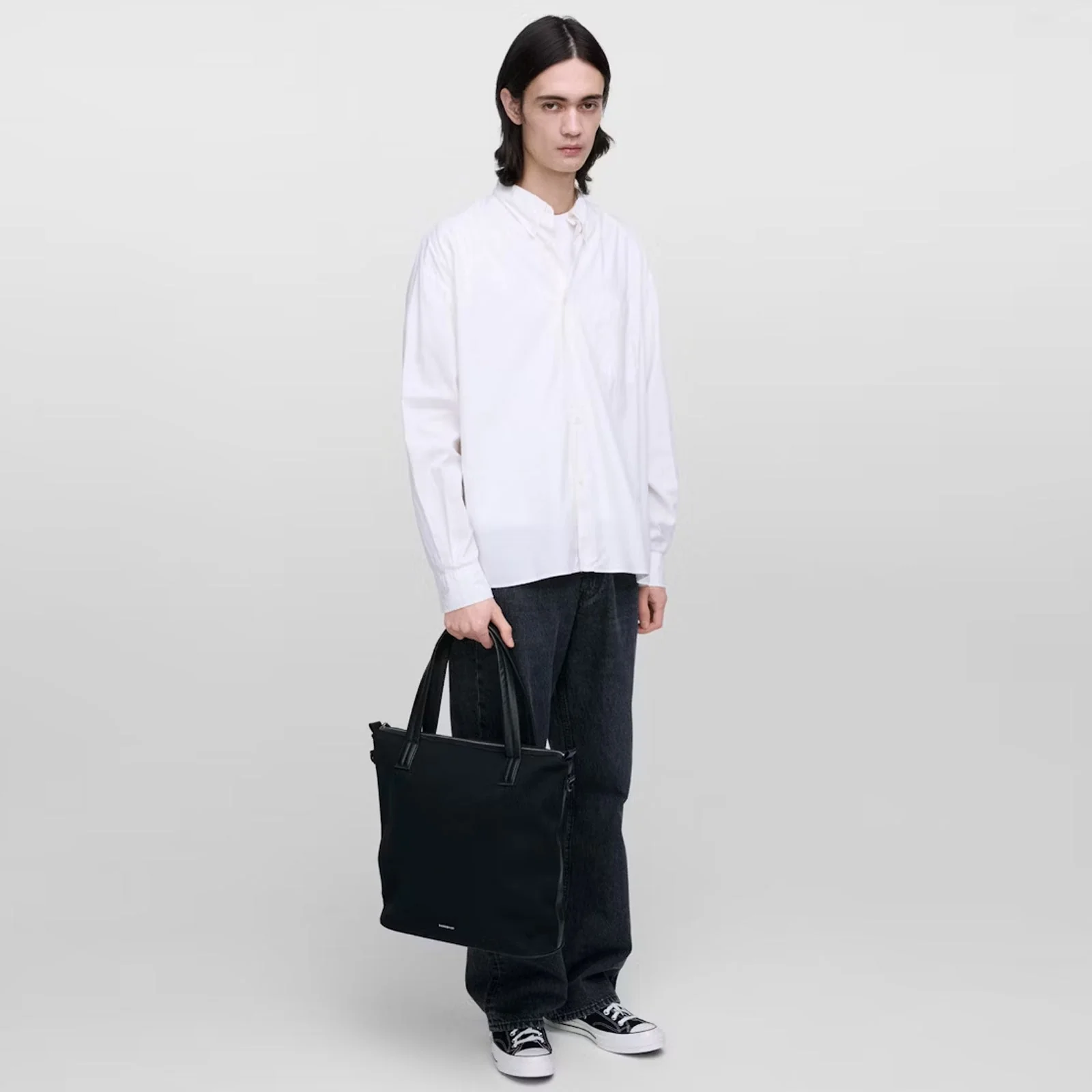 Everyday Zipper Tote Bag black - Image 3