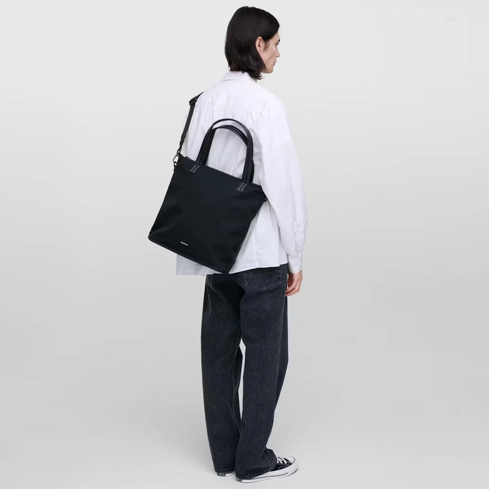 Everyday Zipper Tote Bag black - Image 4