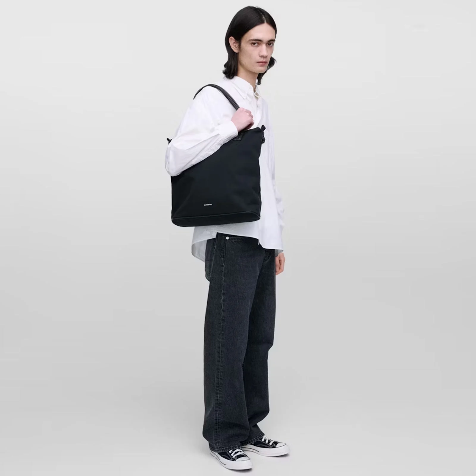 Everyday Zipper Tote Bag black - Image 5