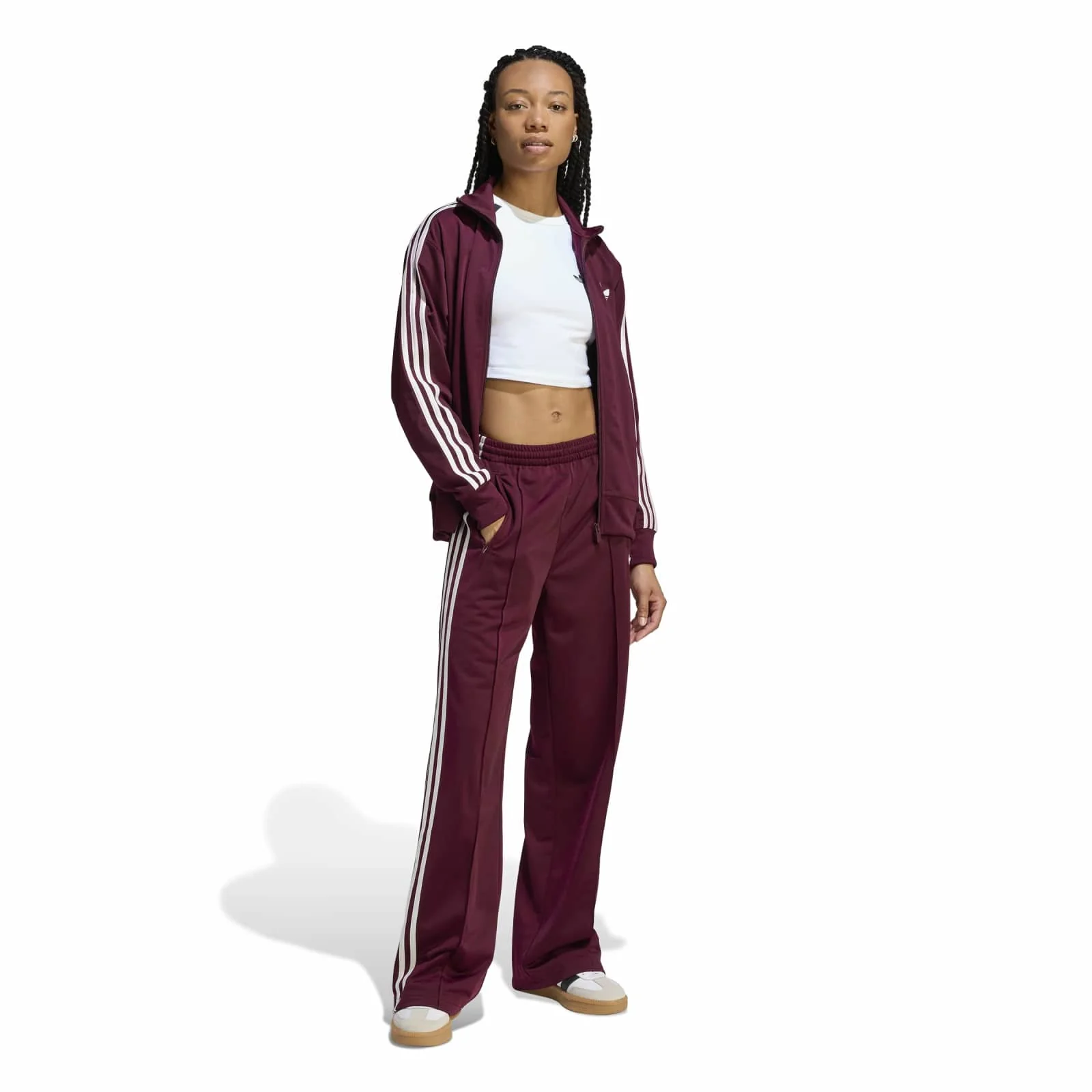 Firebird Loose Trackpant maroon/offwhite
